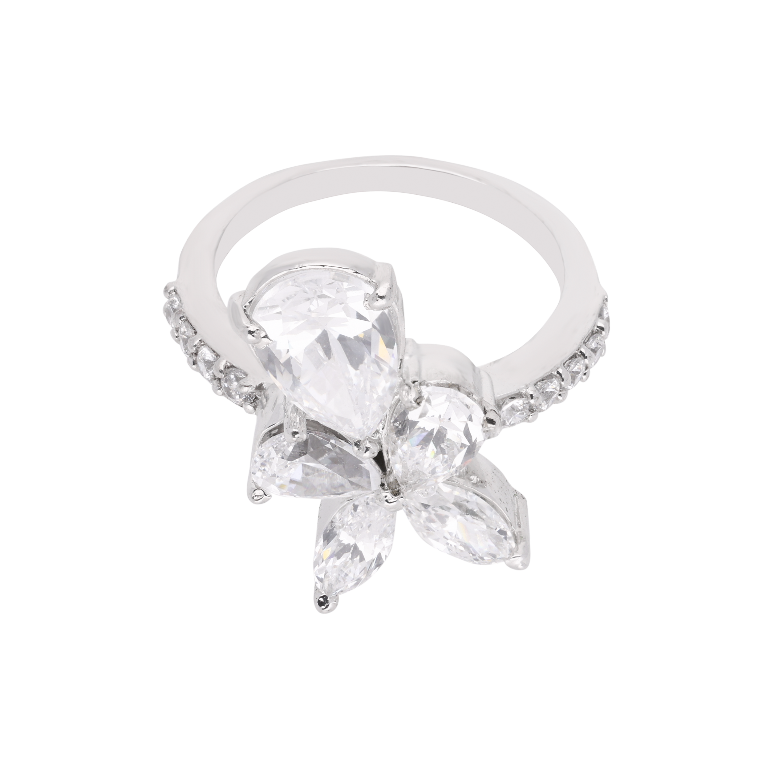 Sterling Silver Blooming Petal Statement Ring  SKU : 0021423246