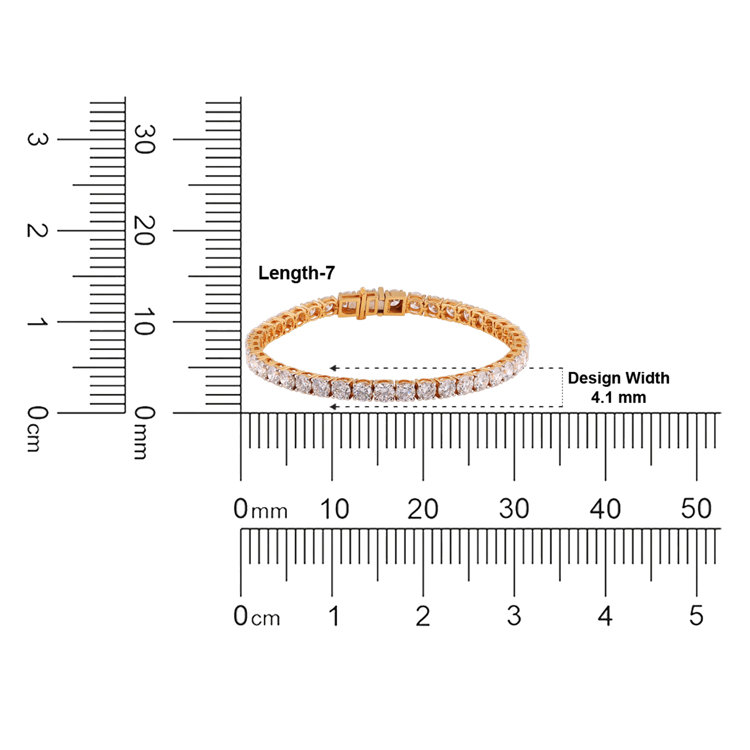 Round Brilliant 11.06 Carat Lab Grown Diamond Bracelet | SKU: 0021454936