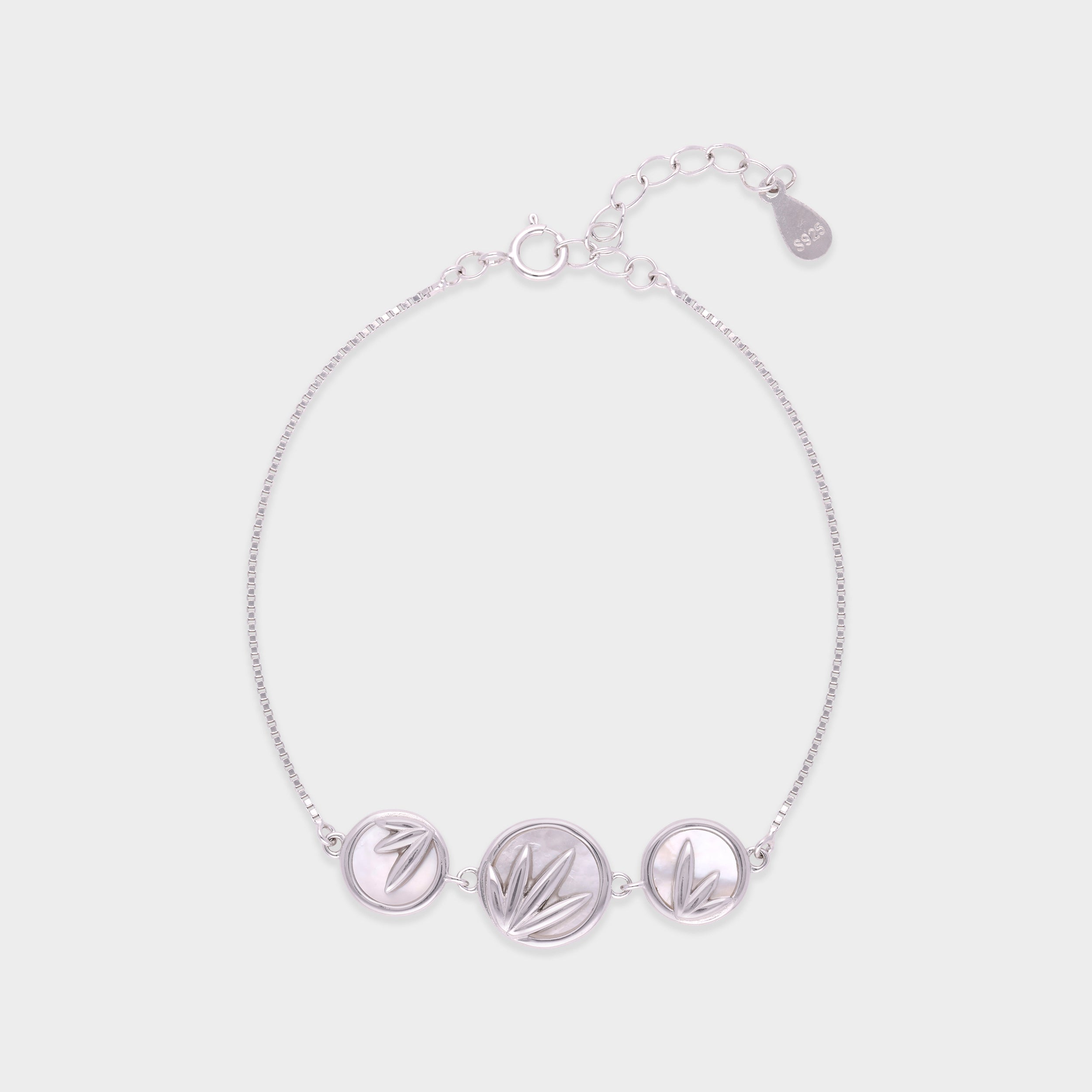 Whispering Petals Sterling Silver Bracelet – A Tribute to Nature’s Grace | SKU : 0021545979, 0021545962