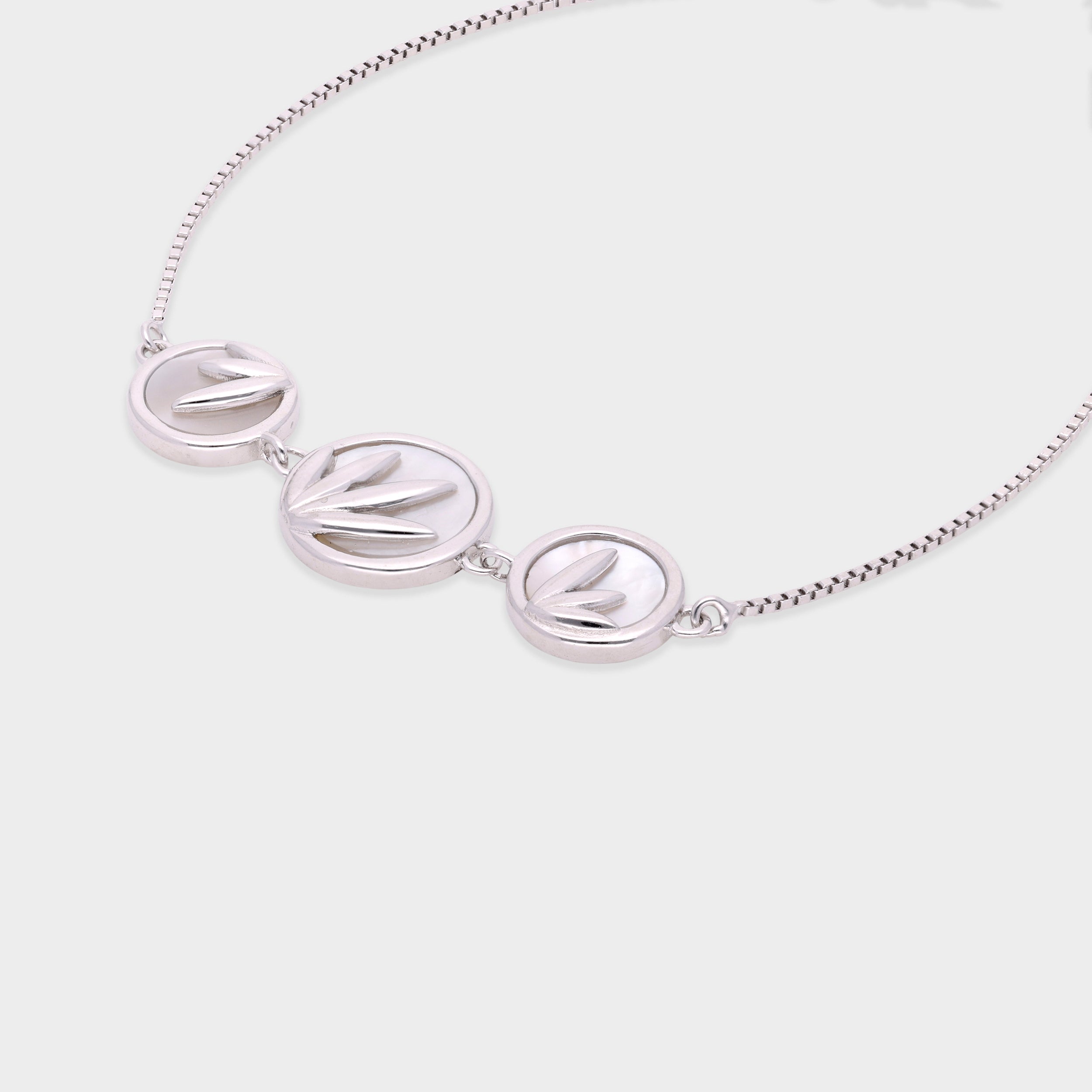 Whispering Petals Sterling Silver Bracelet – A Tribute to Nature’s Grace | SKU : 0021545979, 0021545962