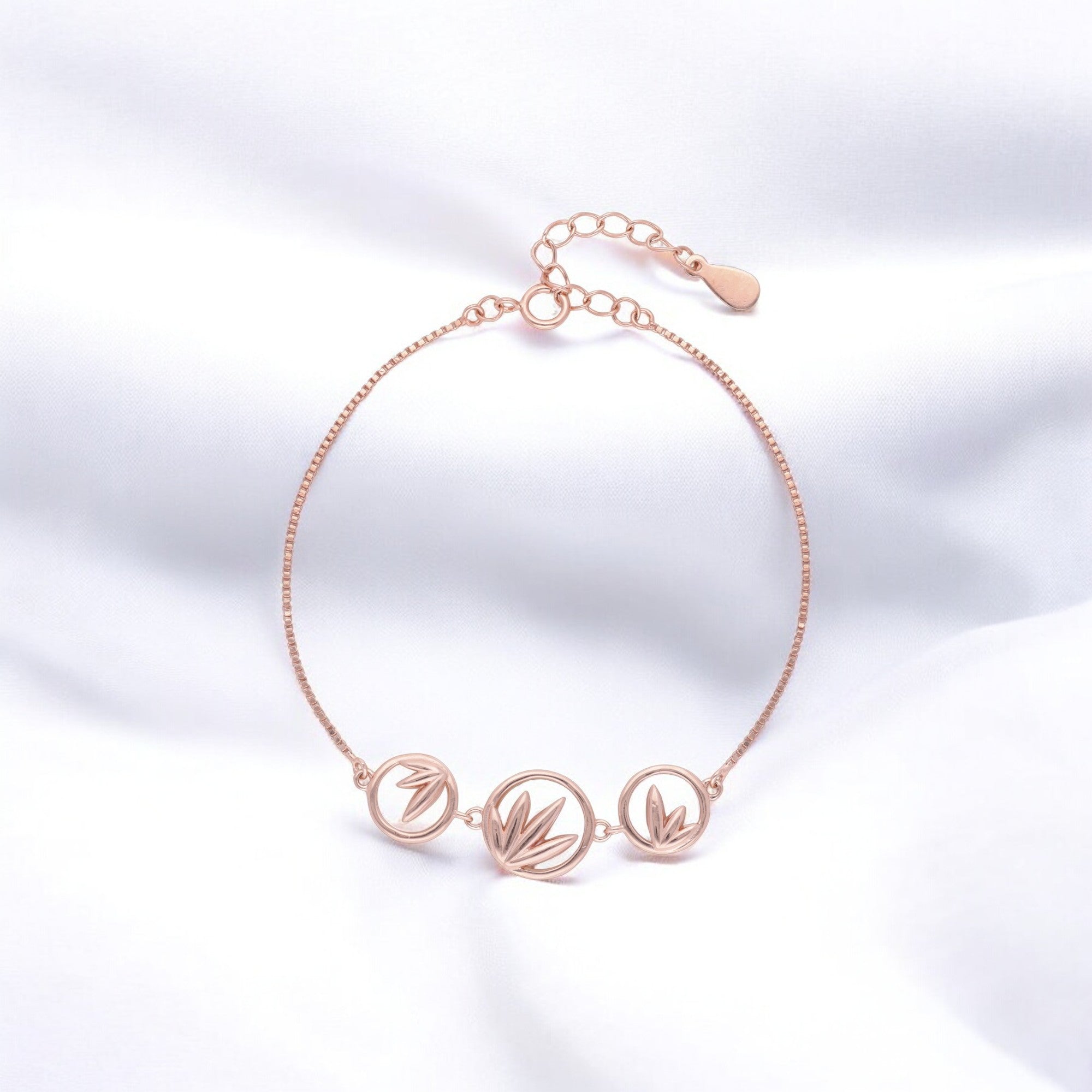 Whispering Petals Sterling Silver Bracelet – A Tribute to Nature’s Grace | SKU : 0021545979, 0021545962