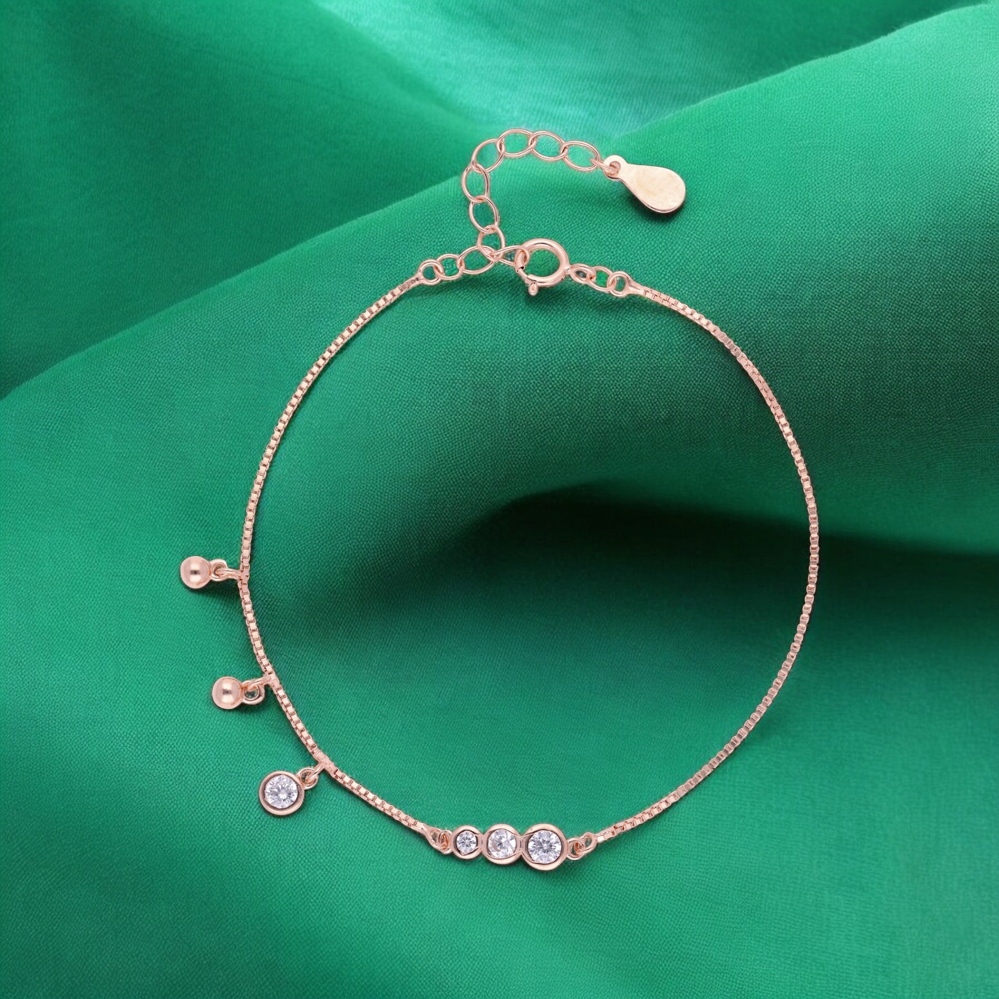 Celestial Drizzle Sterling Silver Bracelet – A Dance of Elegance and Light | SKU : 0021546471, 0021546488