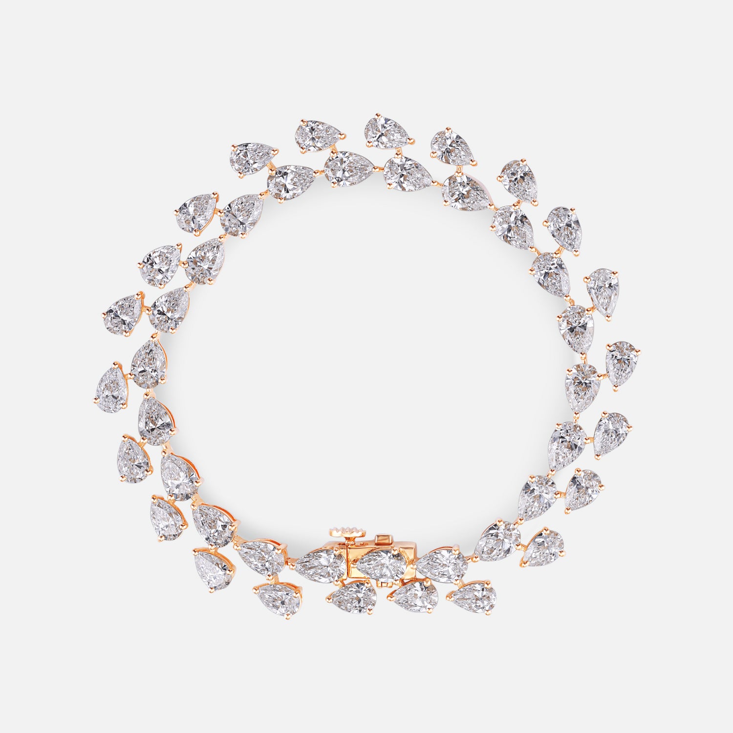 Twin Pear Lab Grown Diamond Bracelet in Rose Gold | SKU : 0021842955