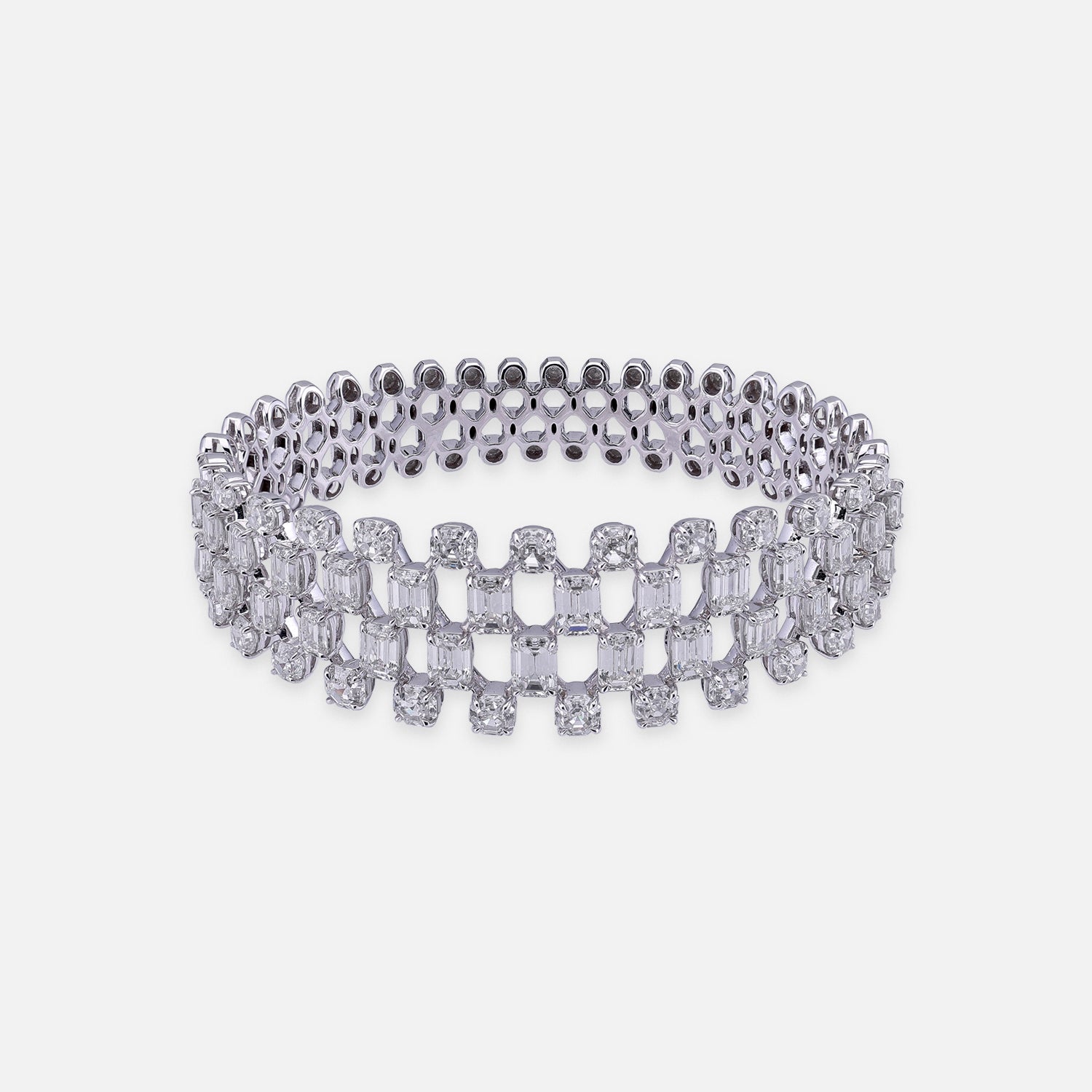 Regal Harmony Octagon Brilliant & Heritage Emerald-Cut Lab-Grown Diamond Bracelet | SKU : 0021986185