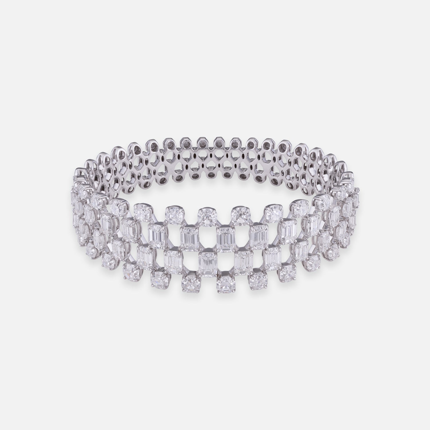 Radiant Harmony Lab Grown Diamond Eternity Band in White Gold | SKU : 0004677635