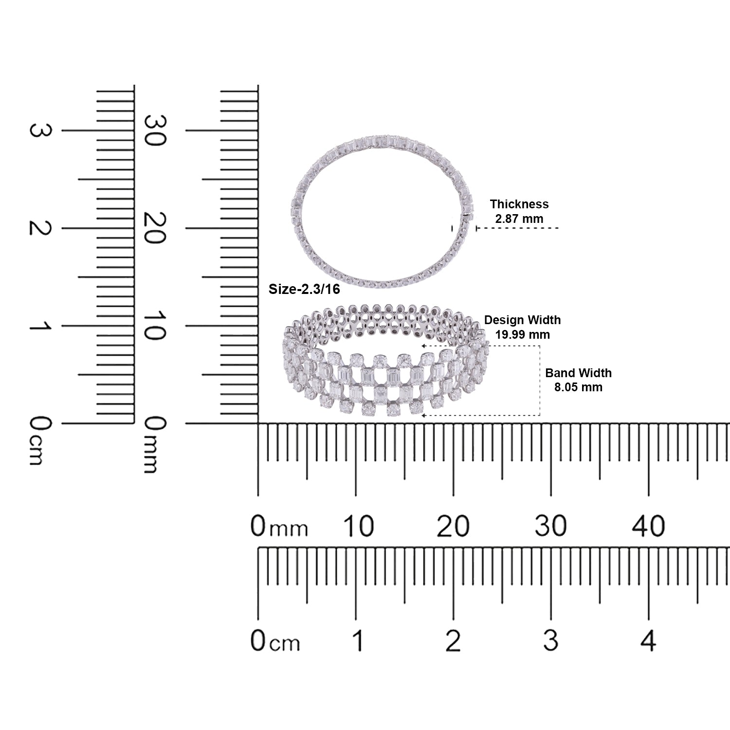 Radiant Harmony Lab Grown Diamond Eternity Band in White Gold | SKU : 0004677635