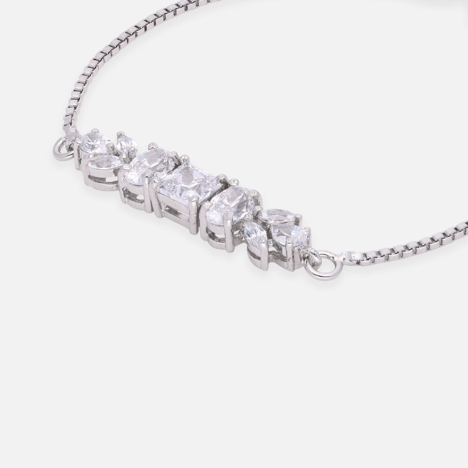 Floral Motif Adjustable Sterling Silver Bracelet | SKU : 0022164124, 0022167729, 0003888339