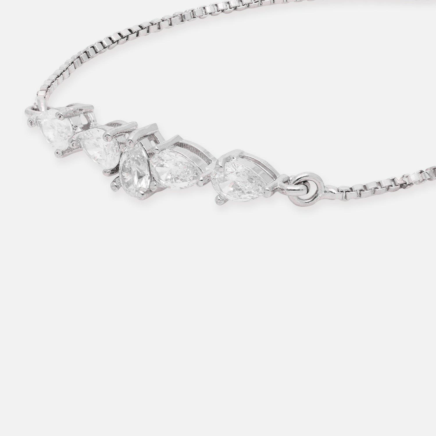 Emerald-Cut & Baguette Cubic Zirconia Sterling Silver Adjustable Bracelet | SKU : 0022164186, 0022167781, 0003888391