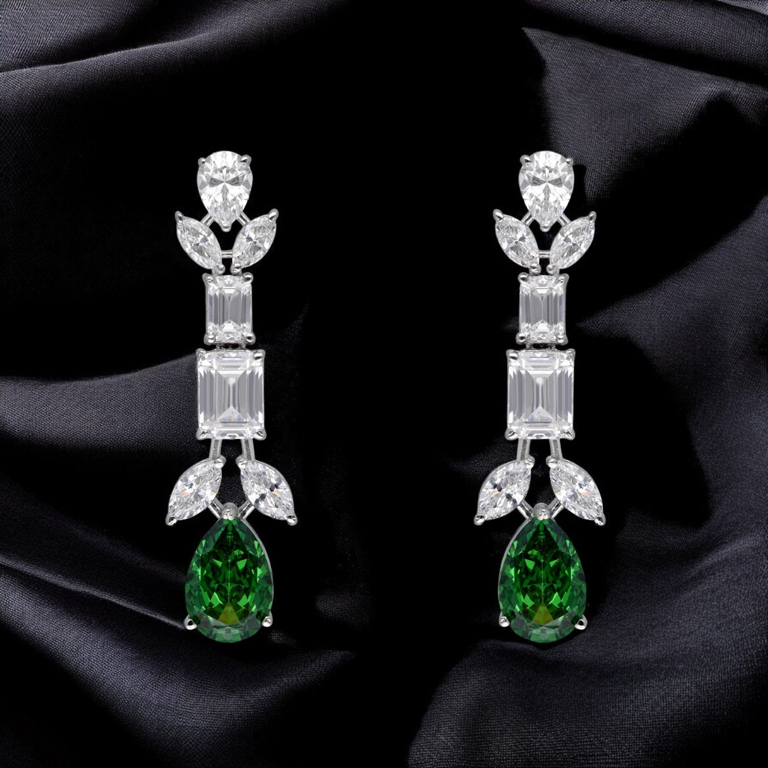 Multi-Stone Teardrop Sterling Silver Earrings | SKU :  0022178923, 0022179227, 0003894057