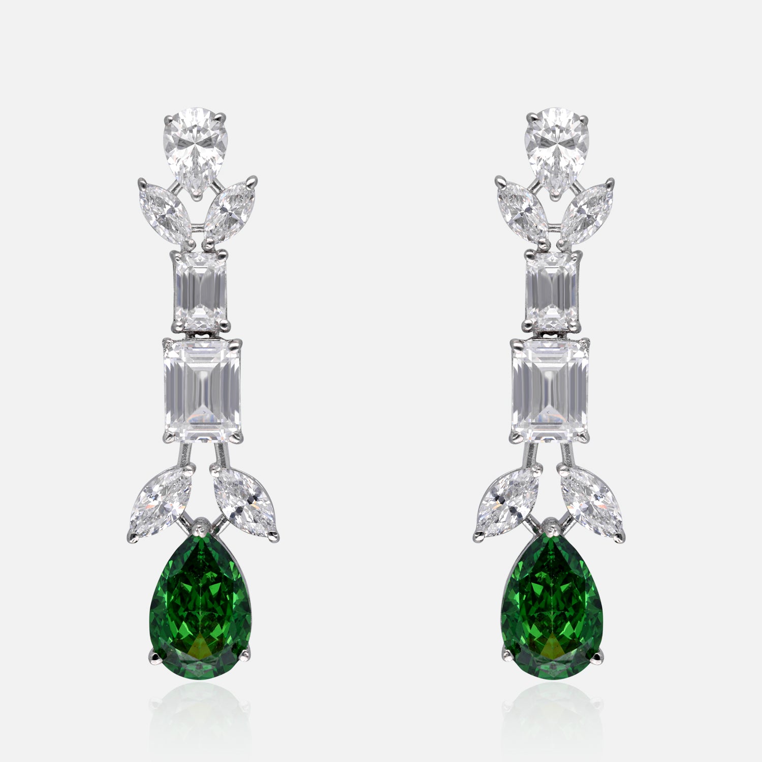 Multi-Stone Teardrop Sterling Silver Earrings | SKU :  0022178923, 0022179227, 0003894057