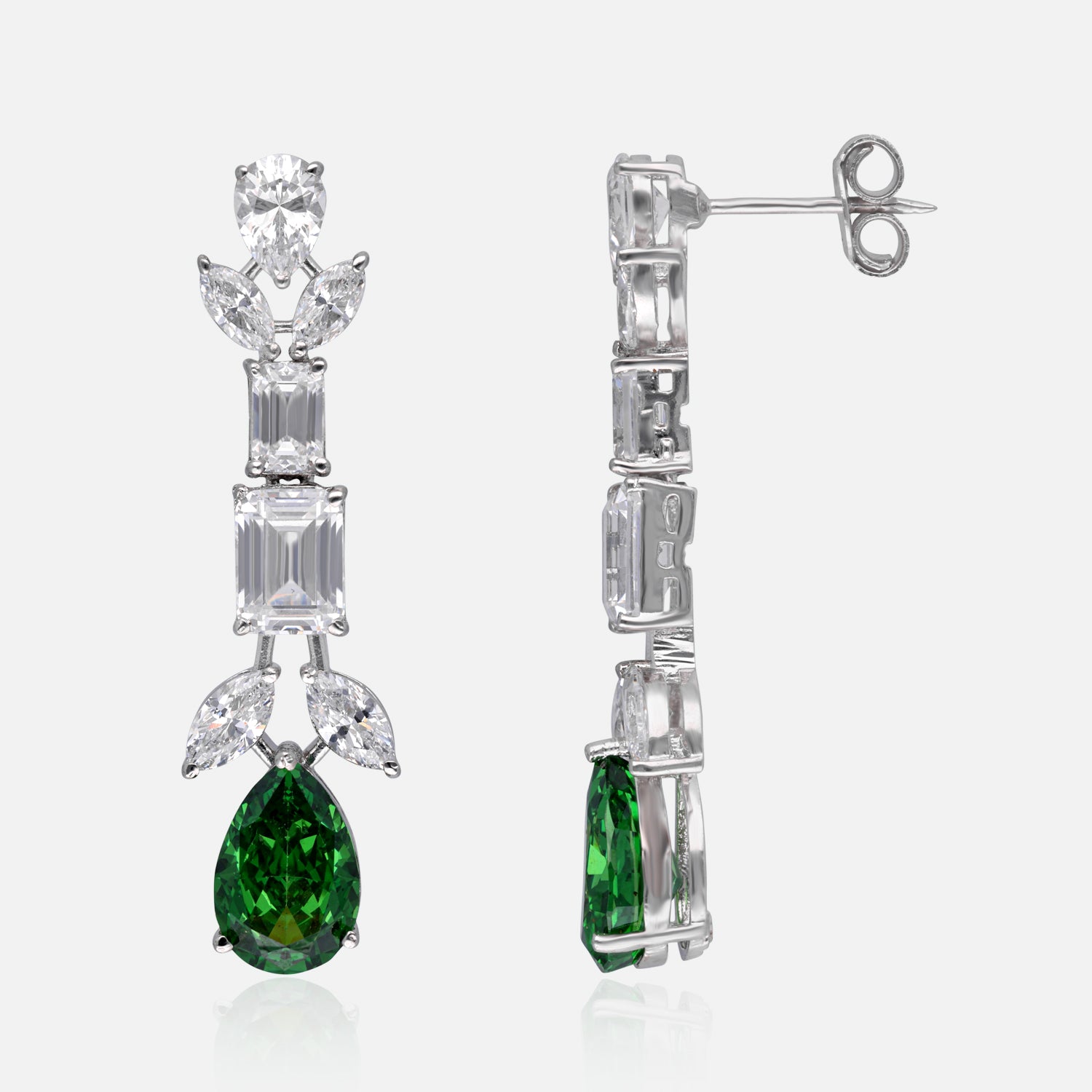 Multi-Stone Teardrop Sterling Silver Earrings | SKU :  0022178923, 0022179227, 0003894057