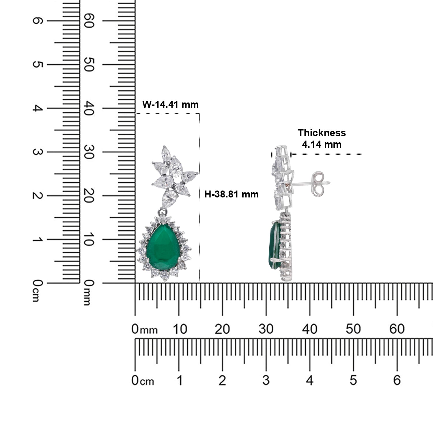 Pear Halo Sterling Silver Earrings | SKU :  0022178978, 0022179272, 0003894101