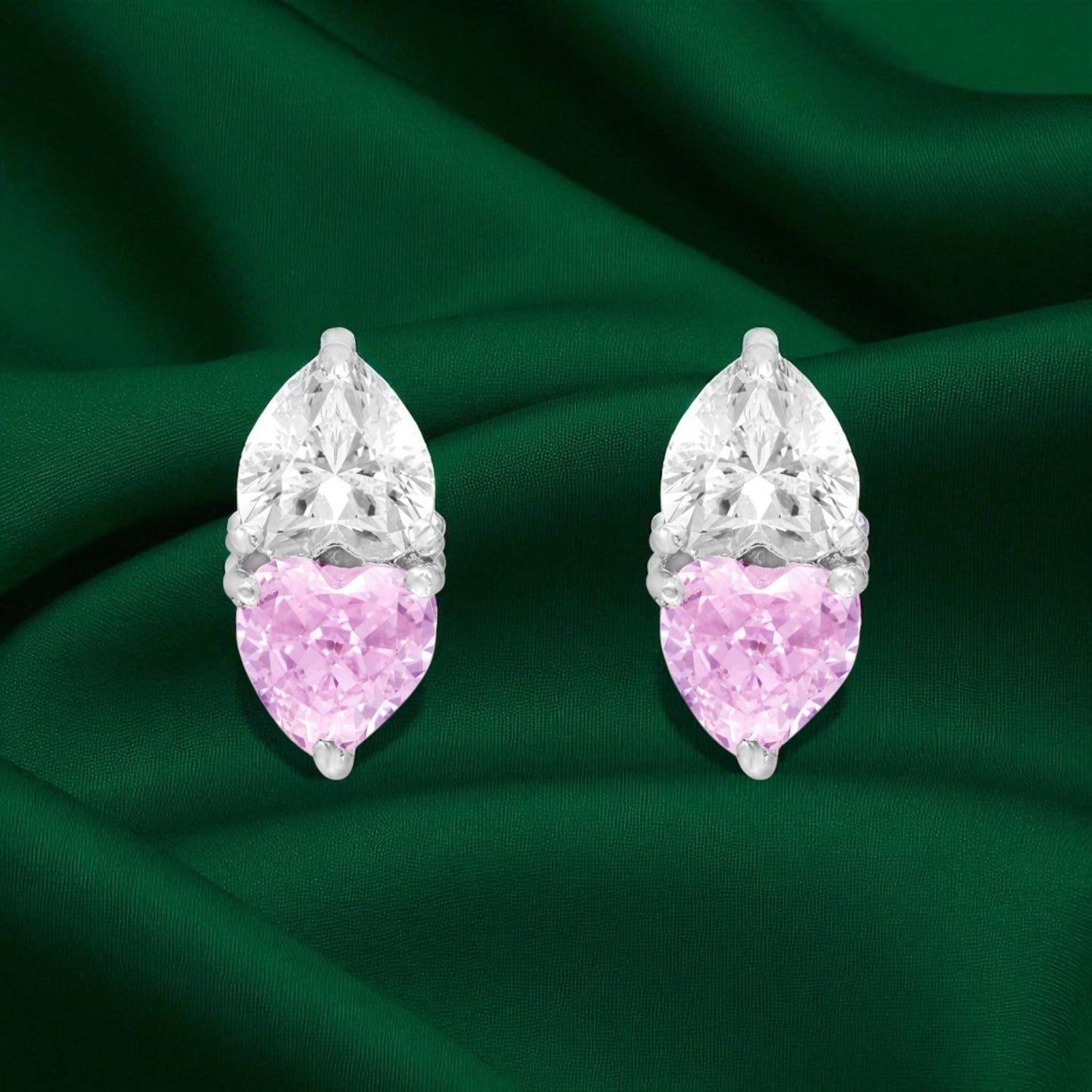 Dual Harmony Gemstone Stud Earrings | SKU : 0022196200, 0022194817, 0003904565