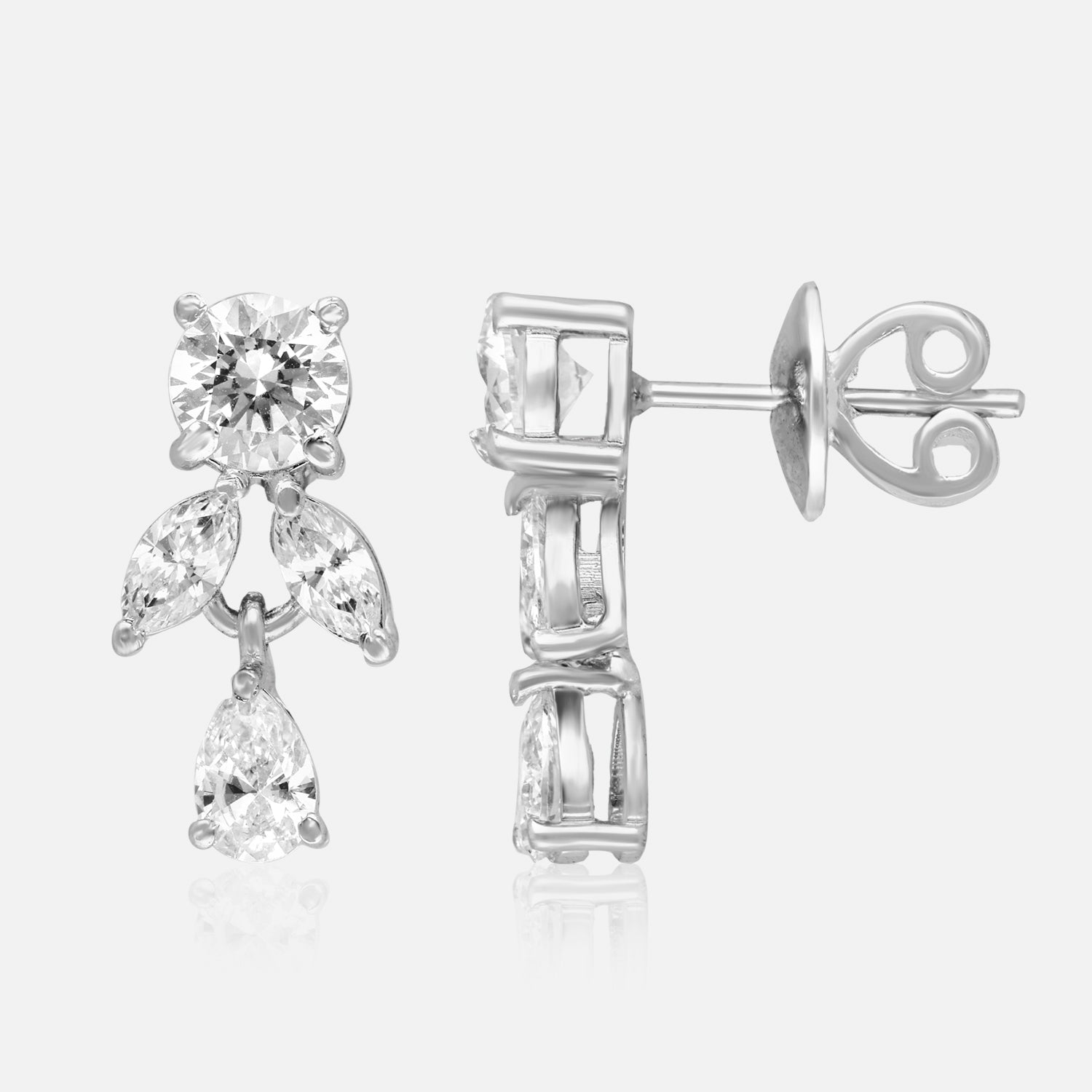Radiant Elegance – Cubic Zirconia Stud Earrings | SKU : 0022195975, 0022194589, 0003904336
