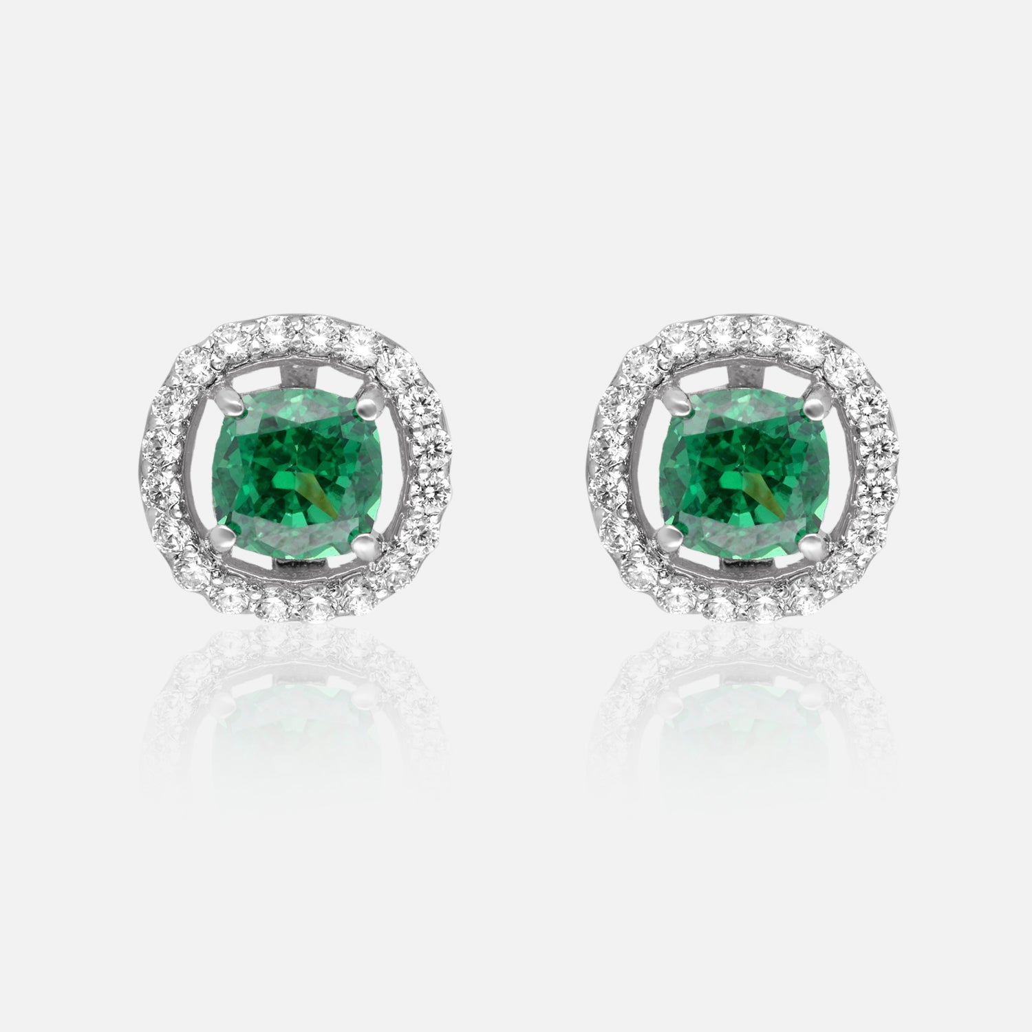 Eternal Spark Halo Stud Earrings | SKU : 0022196088, 0022194695, 0003904442