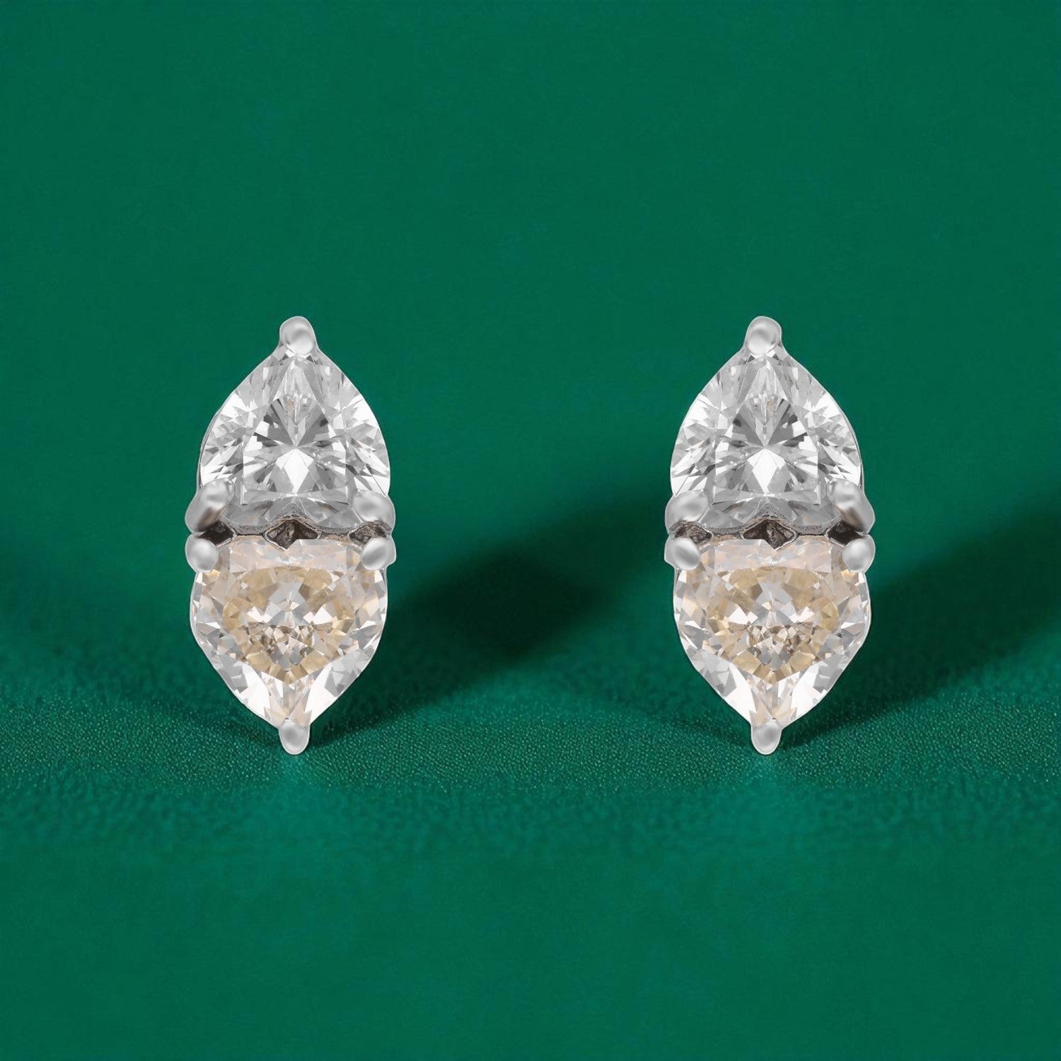 Dual Harmony Gemstone Stud Earrings | SKU : 0022196200, 0022194817, 0003904565