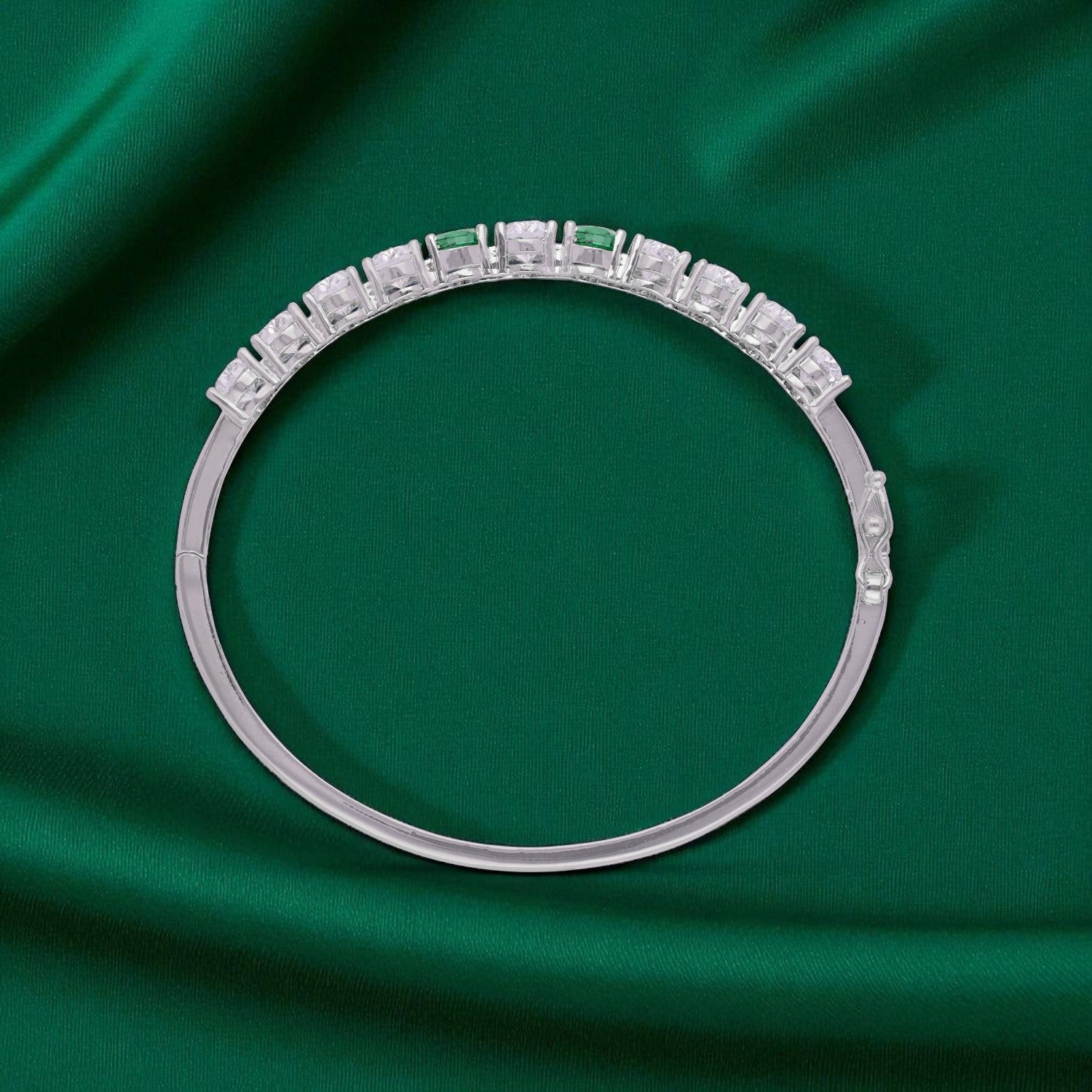 Elegant Blue Topaz & Diamond Bangle | SKU : 0022219596, 0022219381, 0003922040