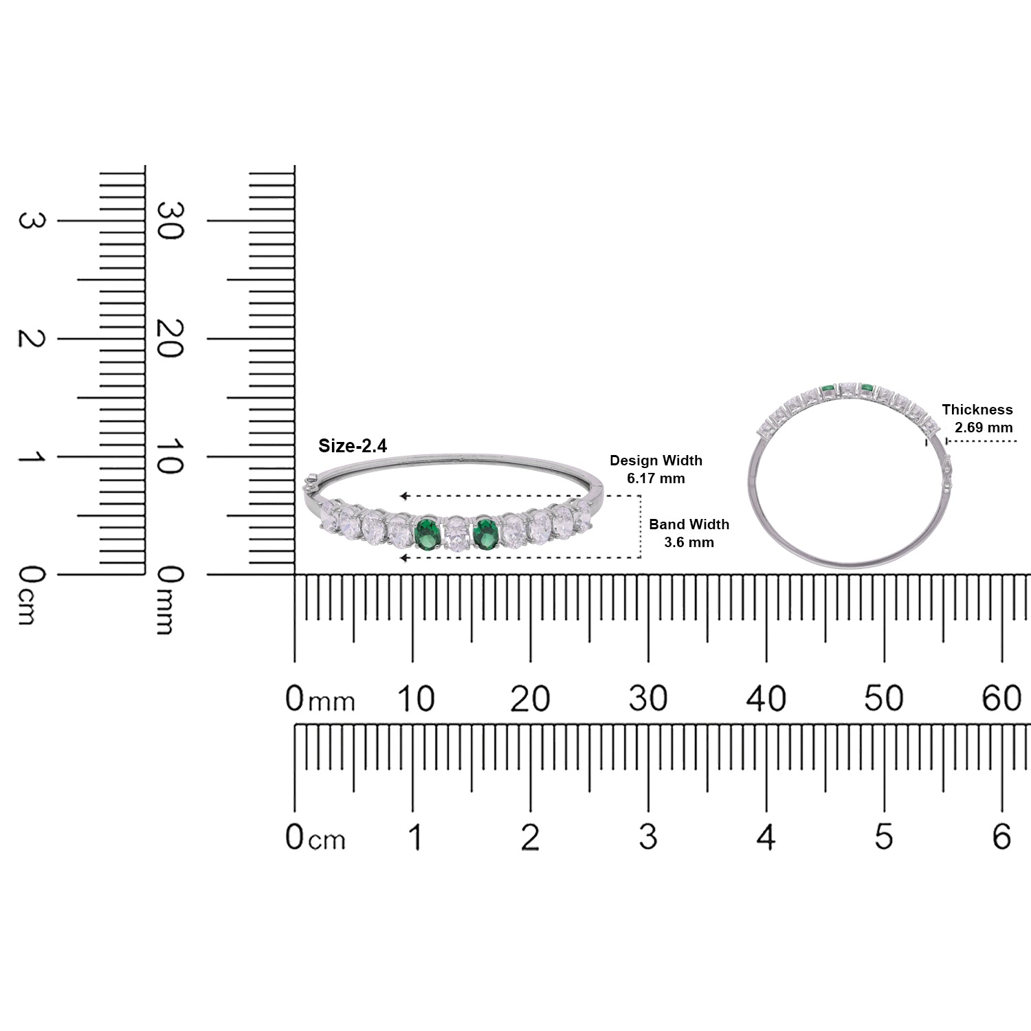 Elegant Blue Topaz & Diamond Bangle | SKU : 0022219596, 0022219381, 0003922040