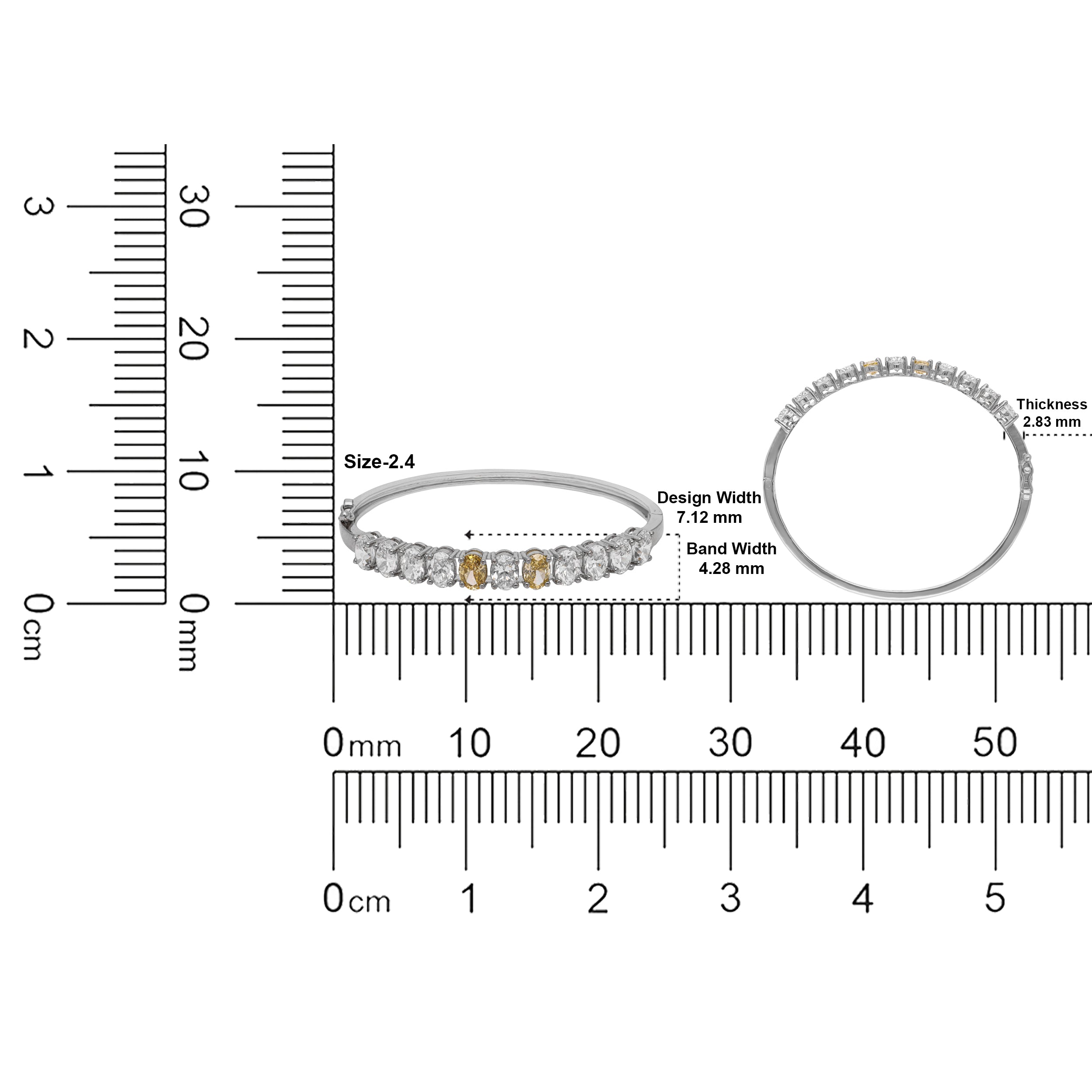 Sterling Silver Oval Gemstone Bracelet Collection – Blue, Yellow & Orange Accents | SKU : 0022219572, 0022219367, 0003922026
