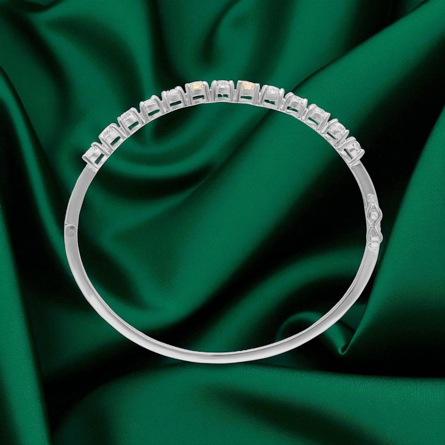 Elegant Blue Topaz & Diamond Bangle | SKU : 0022219596, 0022219381, 0003922040