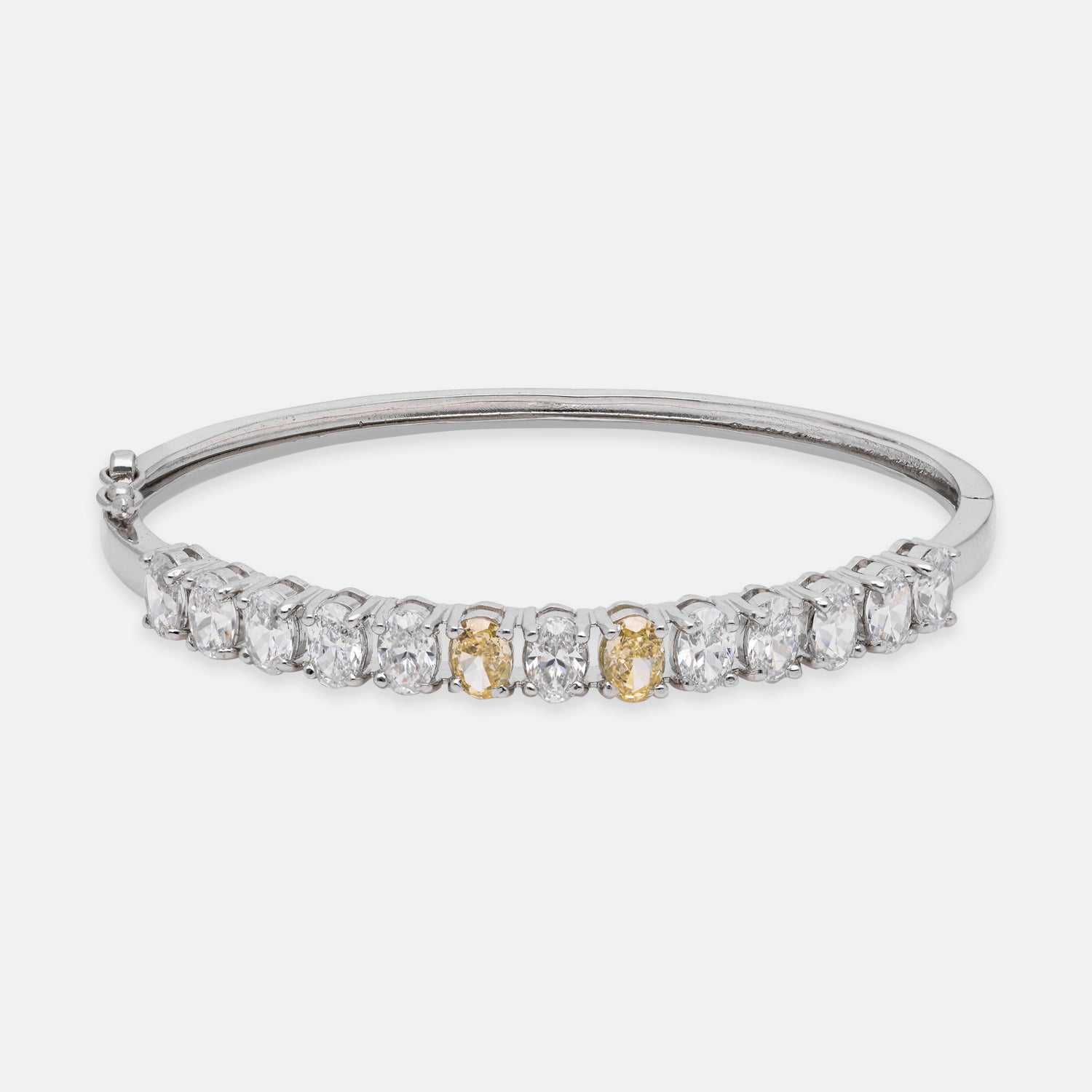 Elegant Blue Topaz & Diamond Bangle | SKU : 0022219596, 0022219381, 0003922040