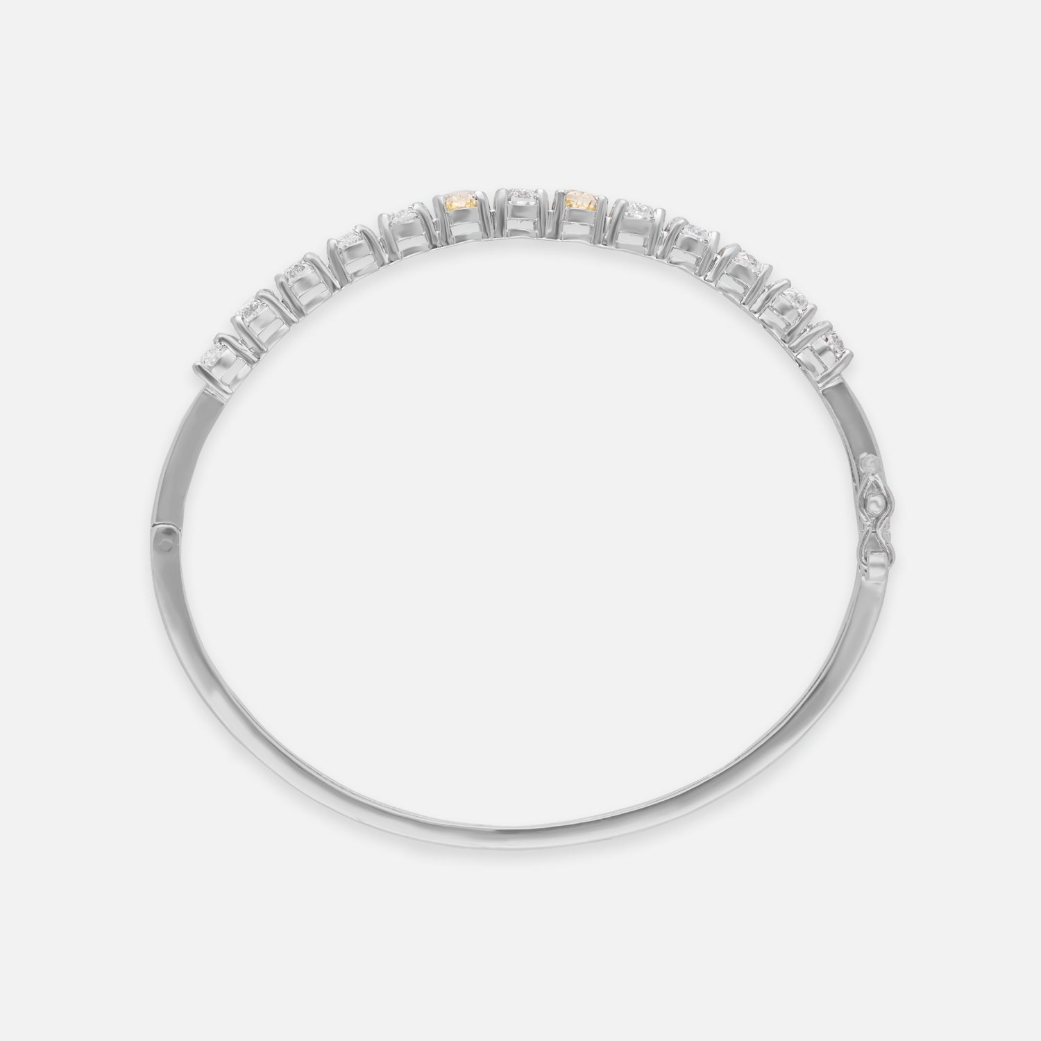 Elegant Blue Topaz & Diamond Bangle | SKU : 0022219596, 0022219381, 0003922040