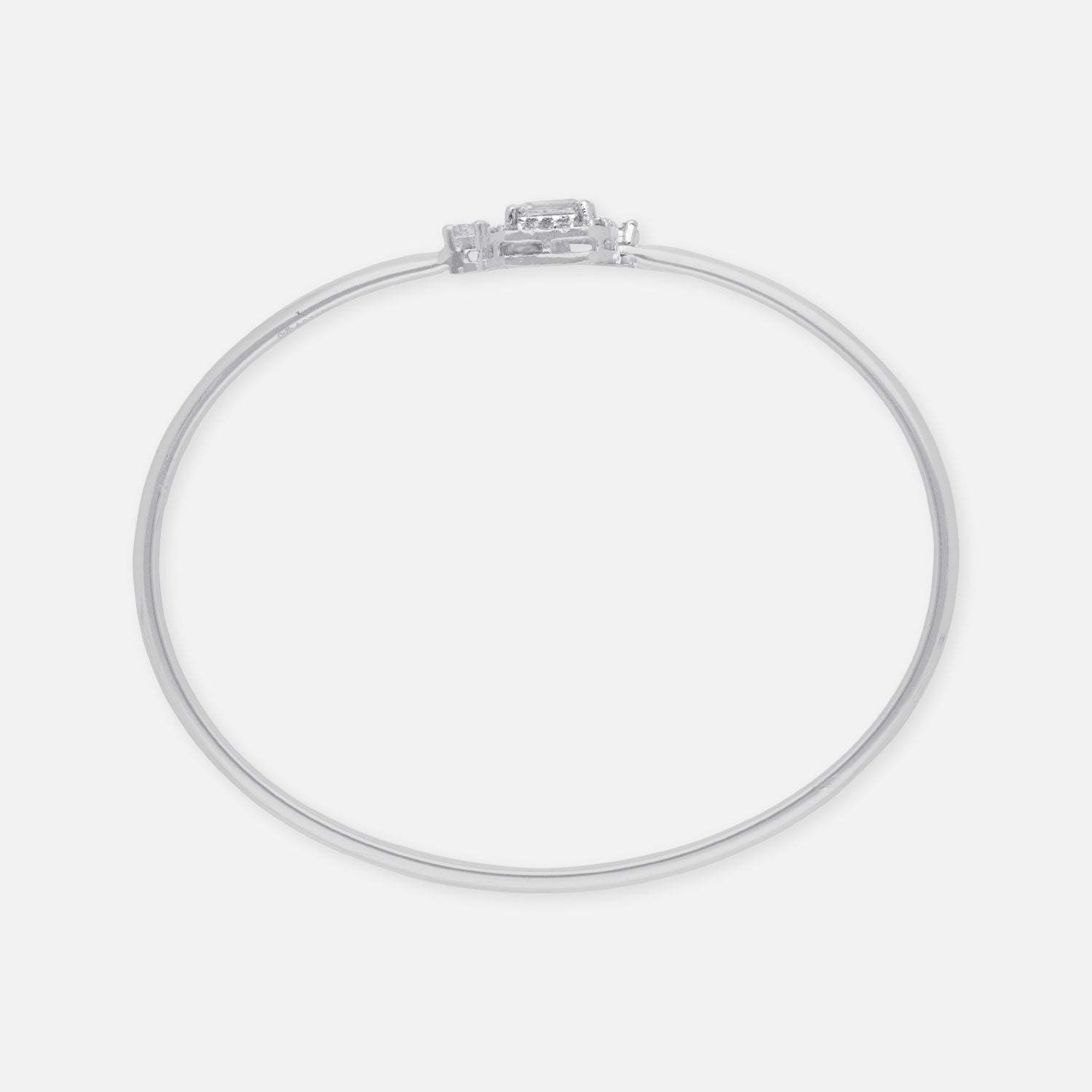 Sterling Silver Twin Emerald-Cut Halo Bracelet | SKU : 0022219640, 0022219435, 0003922095