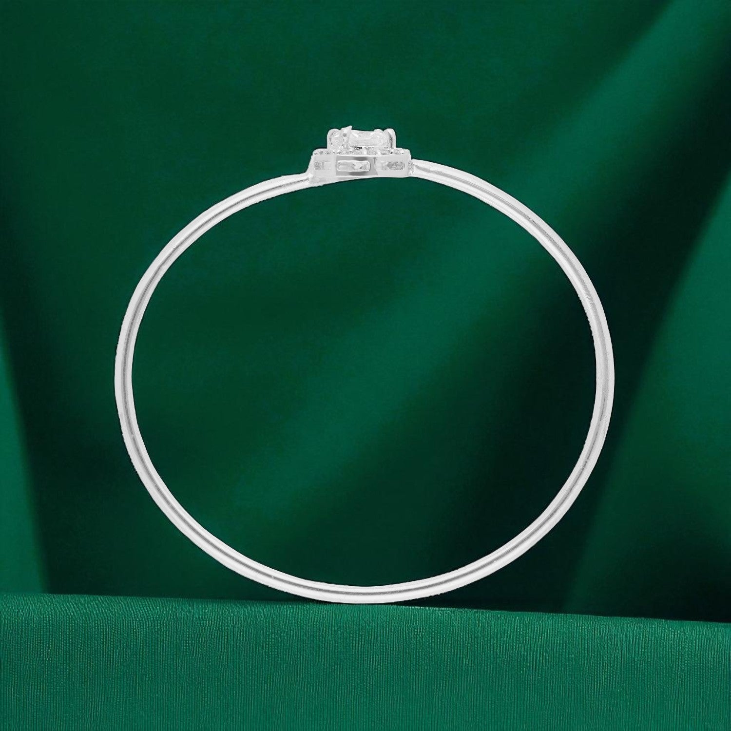 Sterling Silver Twin Cushion-Cut Halo Bracelet | SKU : 0022219657, 0022219442, 0003922101