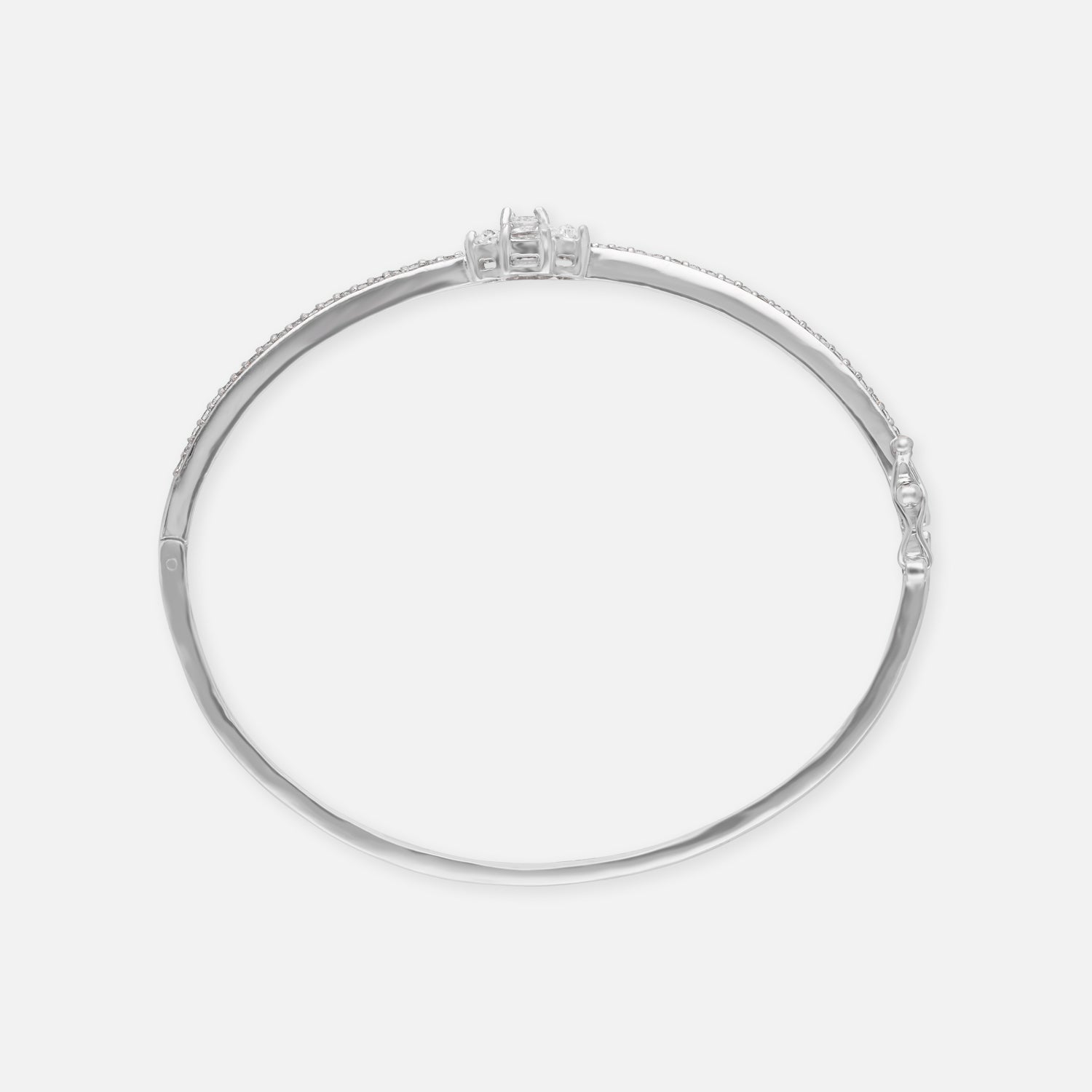 Sterling Silver Radiant Cluster Diamond-Style Bracelet | SKU : 0022223920