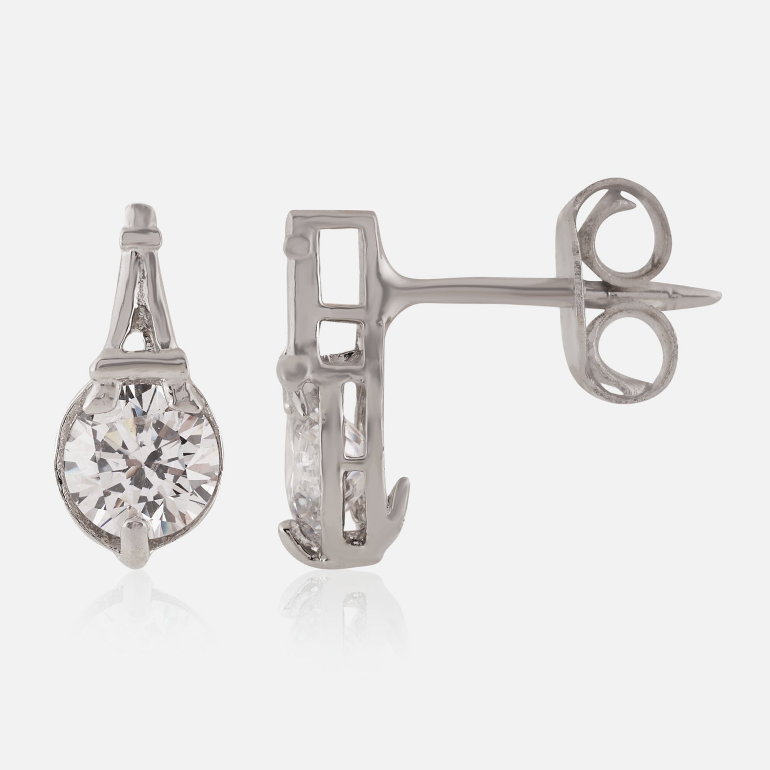 Sterling Silver Drop-Style Cubic Zirconia Stud Earrings | SKU : 0022261359, 0022260178, 0003939741