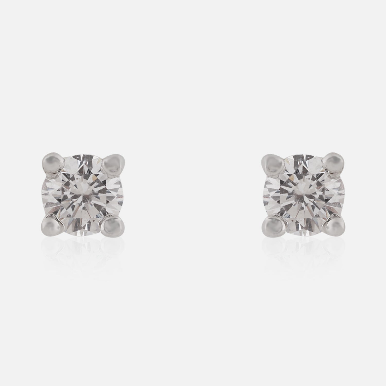 Sterling Silver Petite Round Cubic Zirconia Stud Earrings | SKU : 0022261335, 0022260154, 0003939727