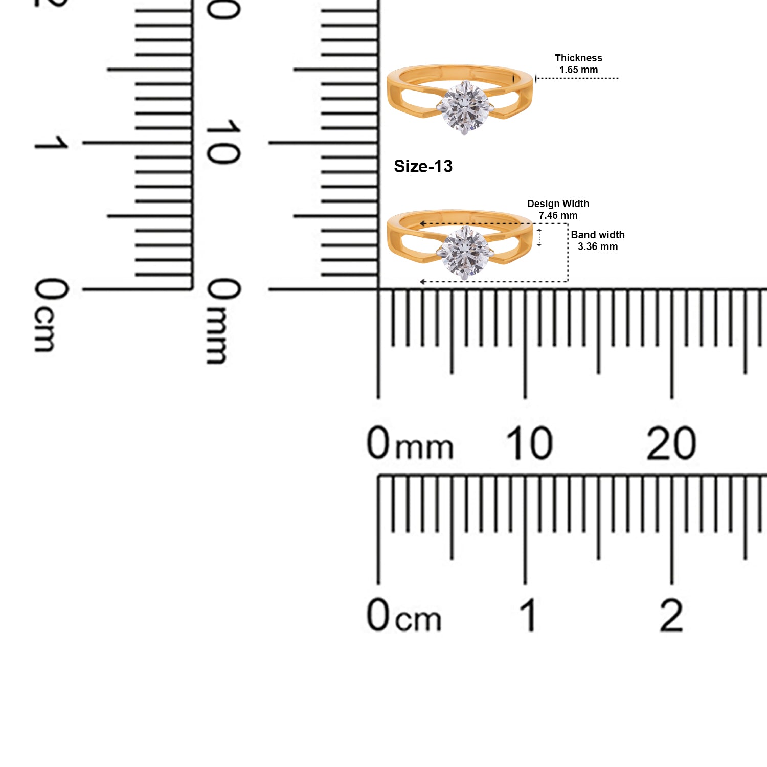 Celestial Grace Lab-Grown Diamond Ring in Yellow Gold with Split Shank Design | SKU : 0004952589