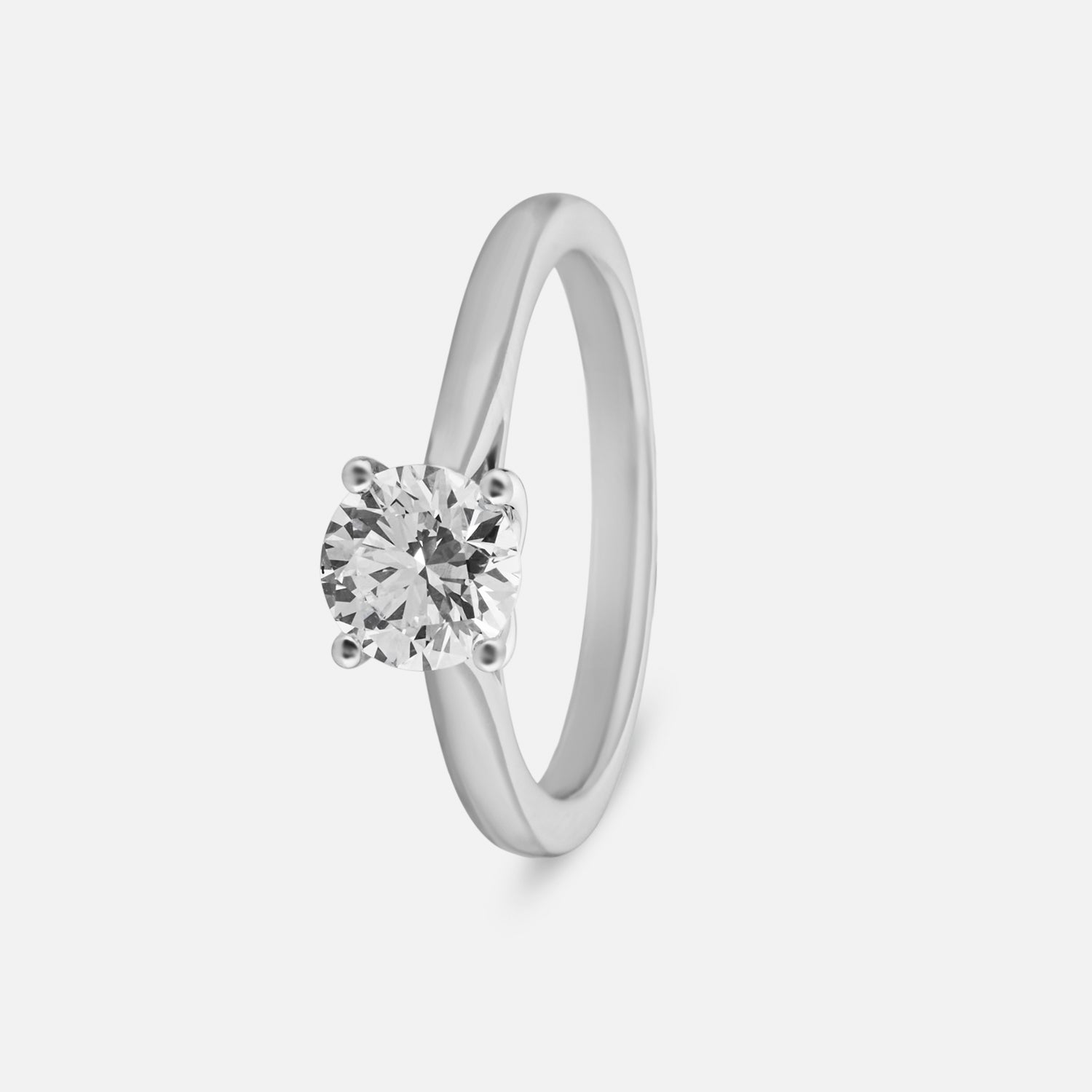 Celestial Charm Lab Grown Solitaire Diamond Ring in White Gold | SKU : 0004952763
