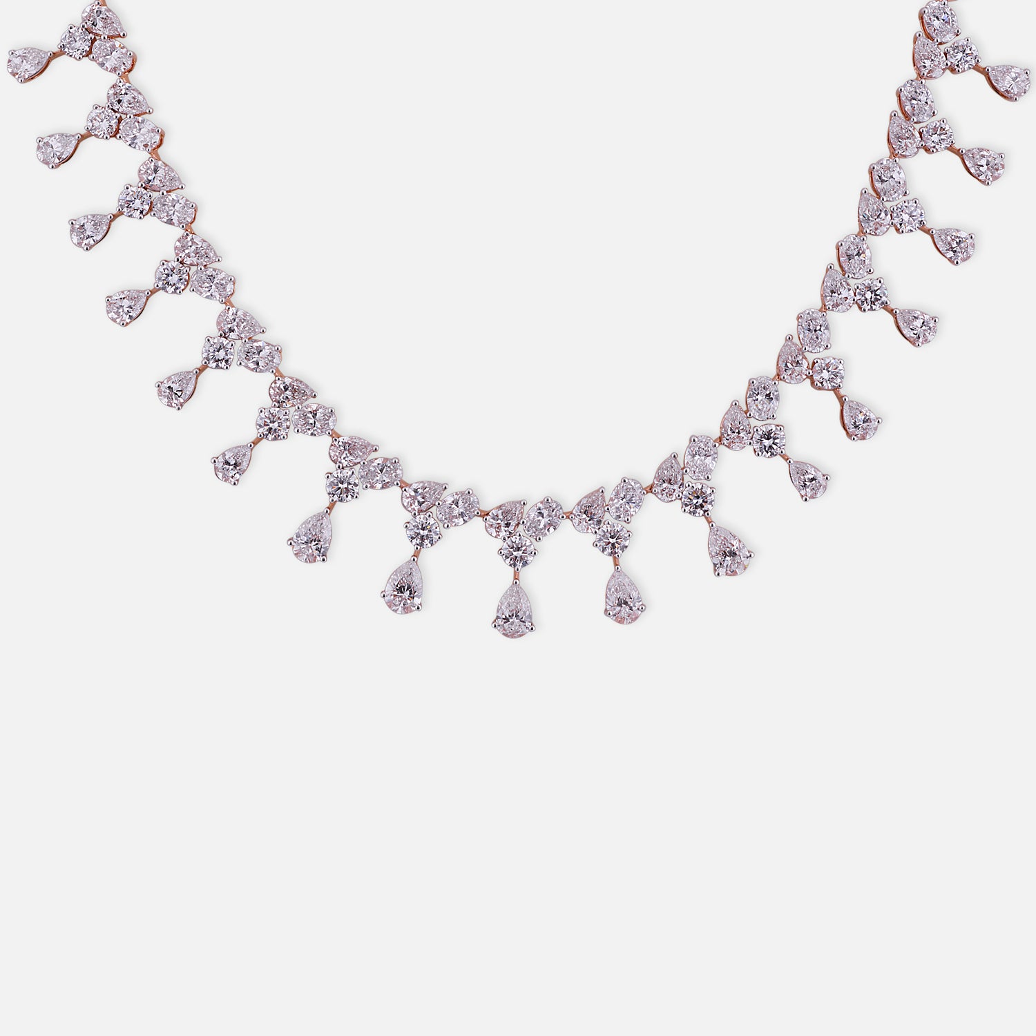 Lab-Grown Diamond Fringe Necklace in 18K Rose Gold | SKU : 0004952787
