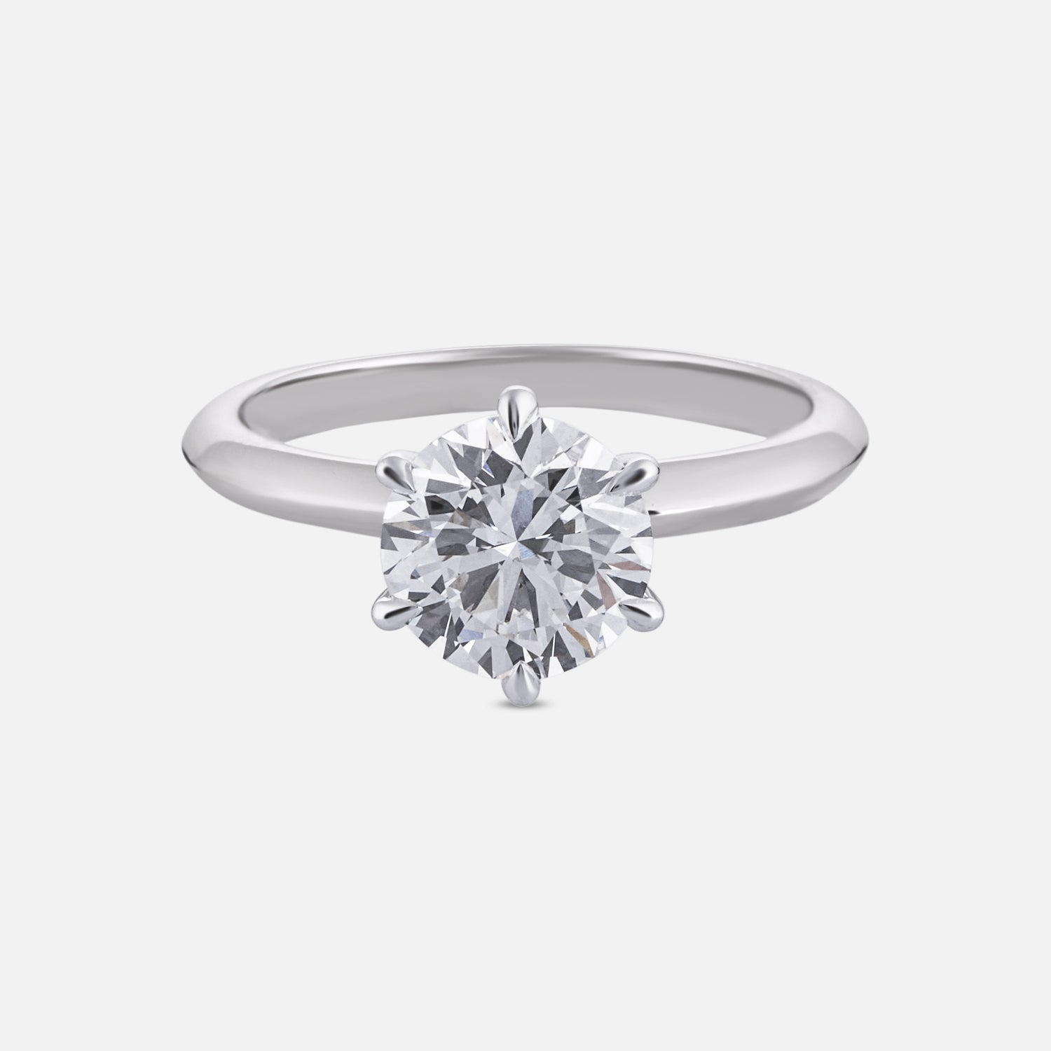 Timeless Round Brilliant Lab-Grown Diamond Solitaire Ring in White Gold | SKU : 0004952824