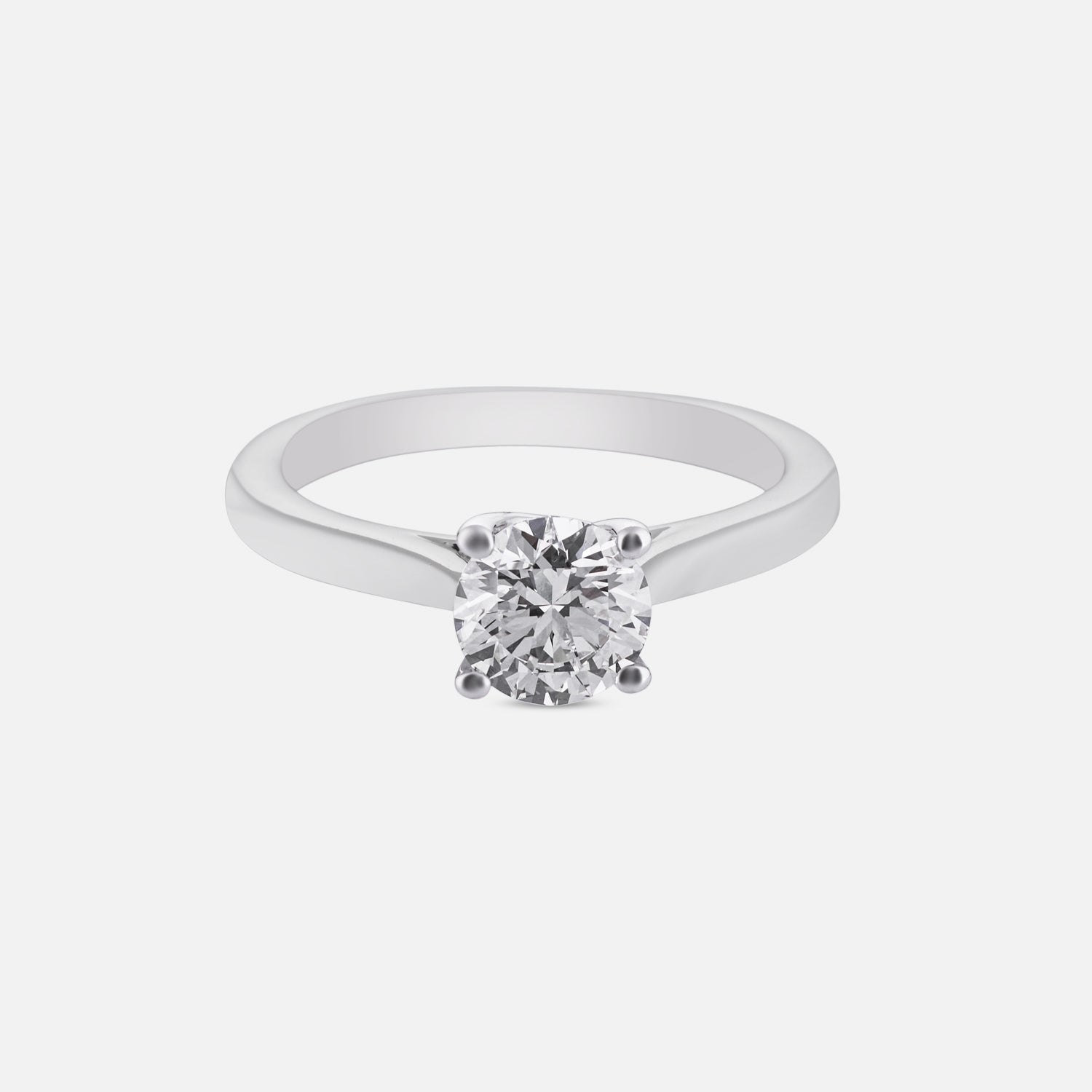 Aurora Lab Grown Diamond Solitaire Ring in White Gold | SKU : 0004952992