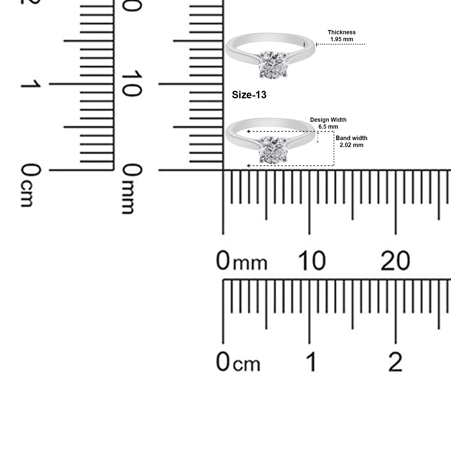 Aurora Lab Grown Diamond Solitaire Ring in White Gold | SKU : 0004952992