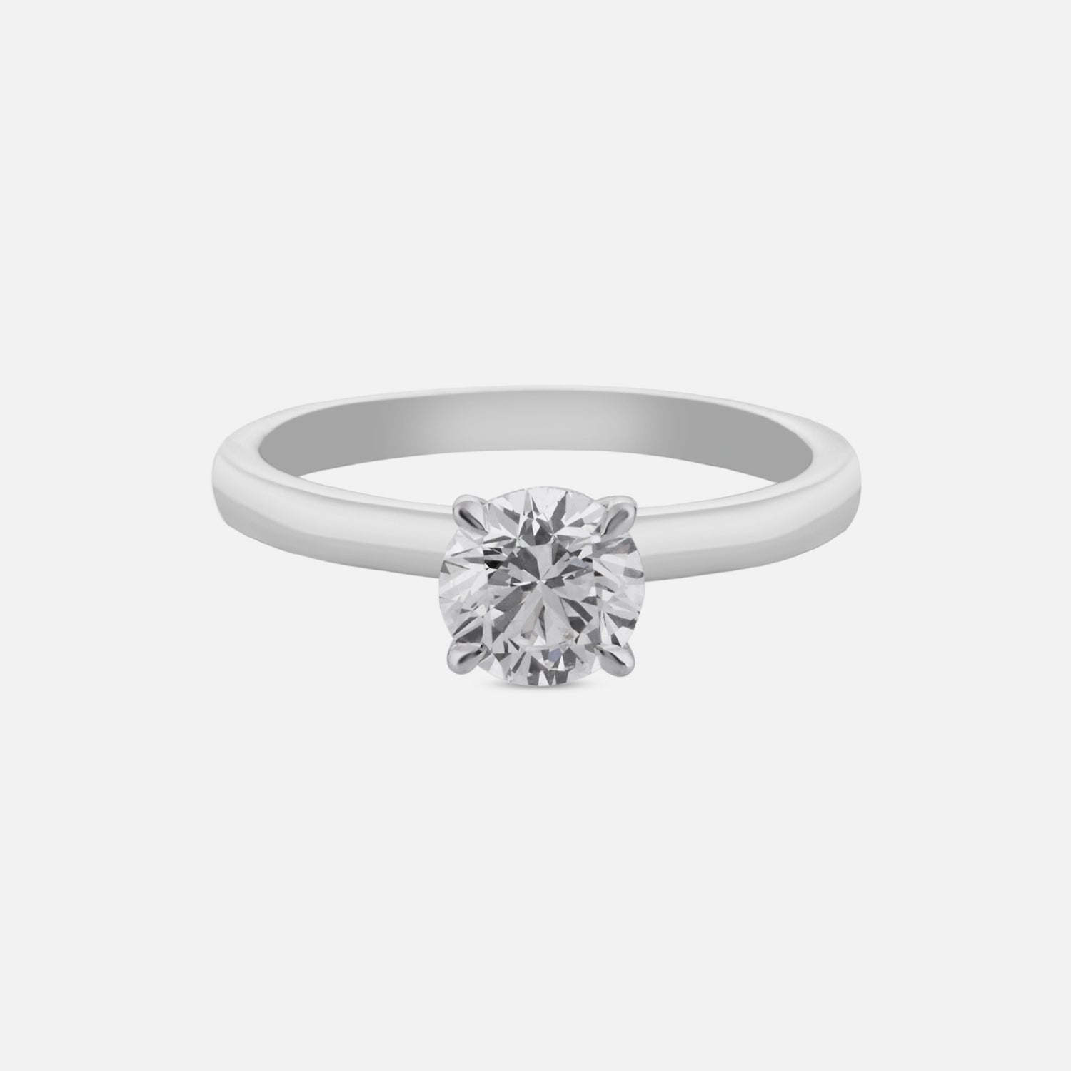 Serene Grace Lab Grown Diamond Solitaire Ring in White Gold | SKU : 0004953005