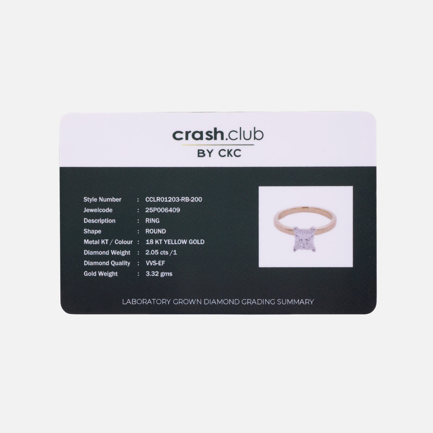 Celestia Lab Grown Diamond Solitaire Ring in White Gold | SKU : 0004953081