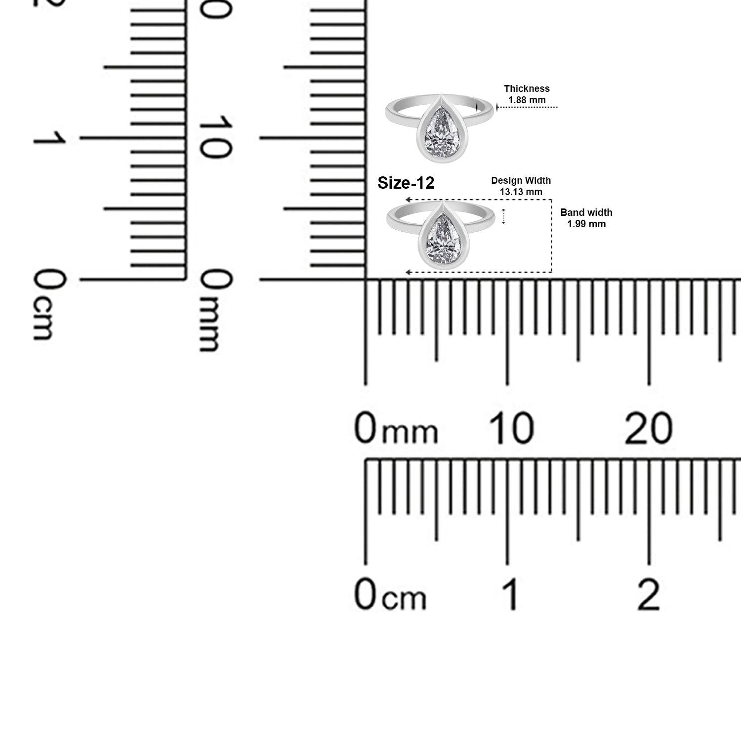 Pear-Shaped Lab-Grown Diamond Solitaire Ring in White Gold | SKU : 0004953227