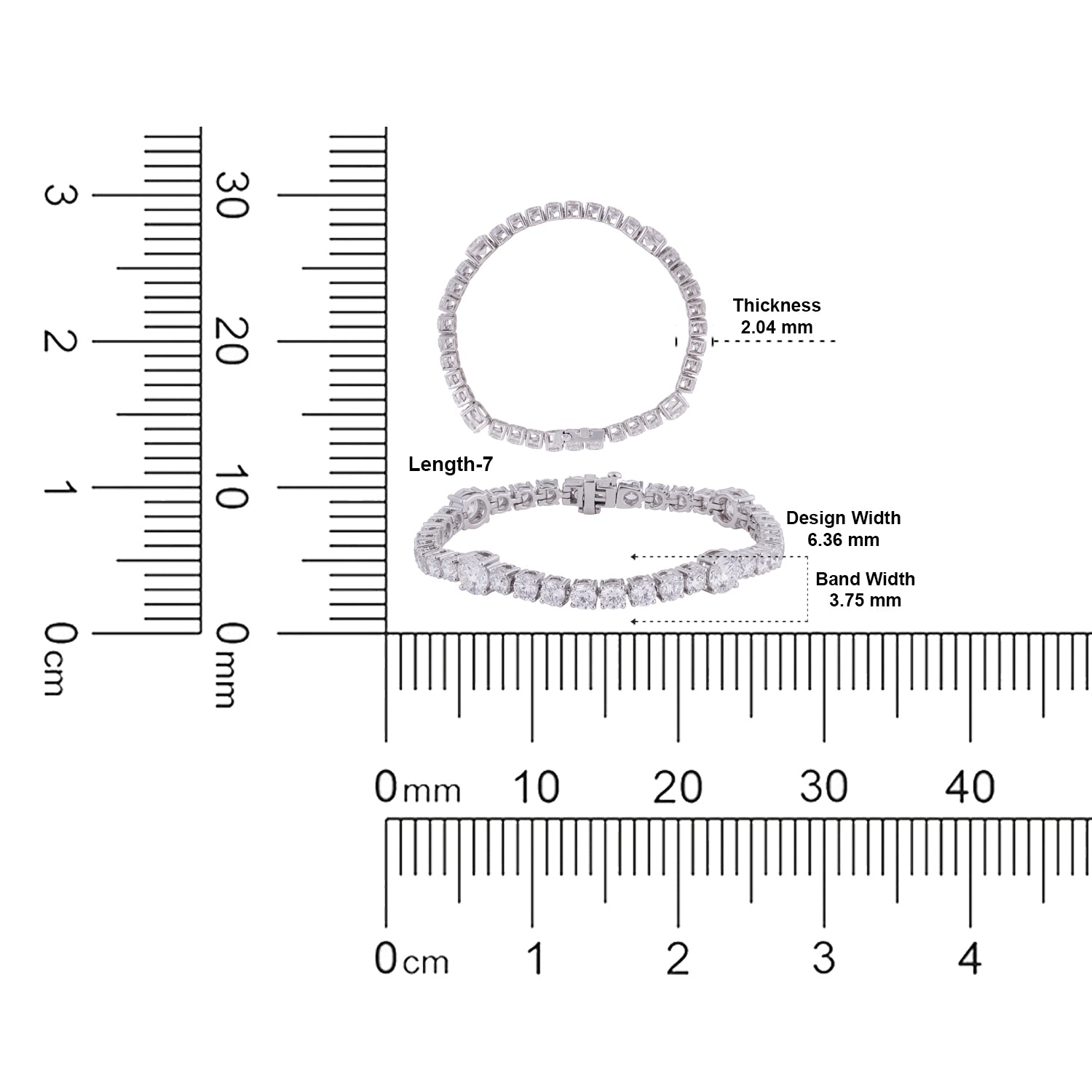 Celestial Glow Lab Grown Diamond Tennis Bracelet in 18K White Gold | SKU : 0004953289