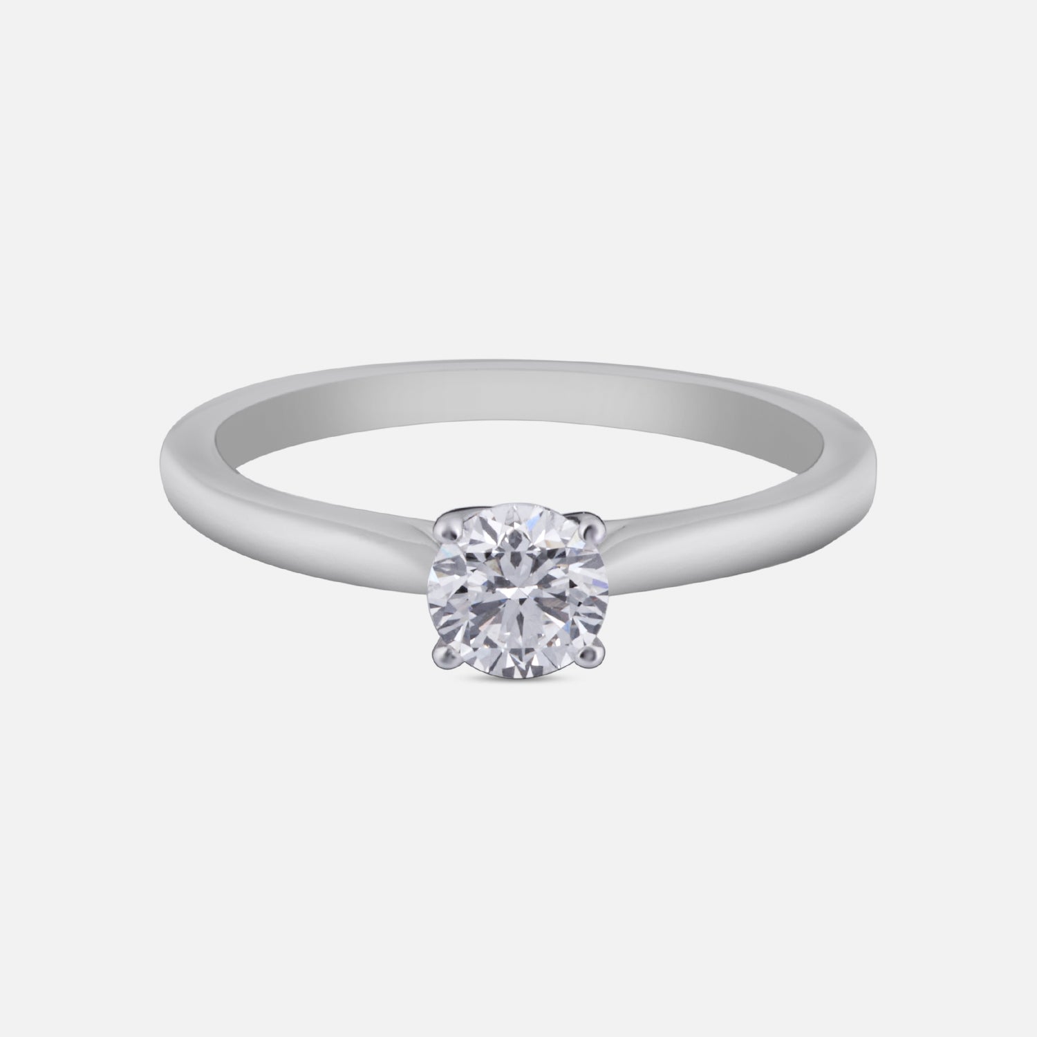 Luna Solitaire Lab Grown Diamond Ring in White Gold | SKU : 0004953418