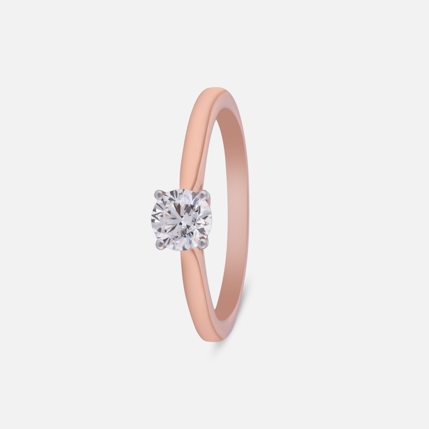 Aurora Grace Lab Grown Solitaire Diamond Ring in Rose Gold | SKU : 0004953425