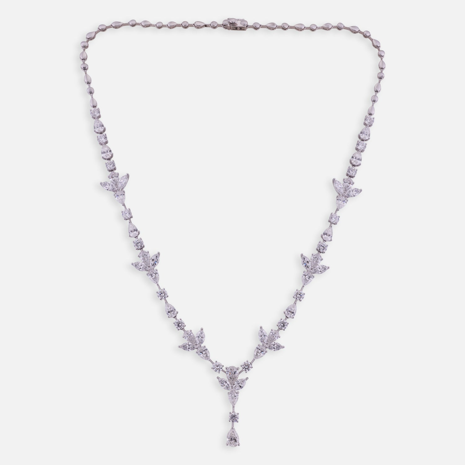 Celestial Vine Lab-Grown Diamond Necklace in White Gold | SKU : 0004953715