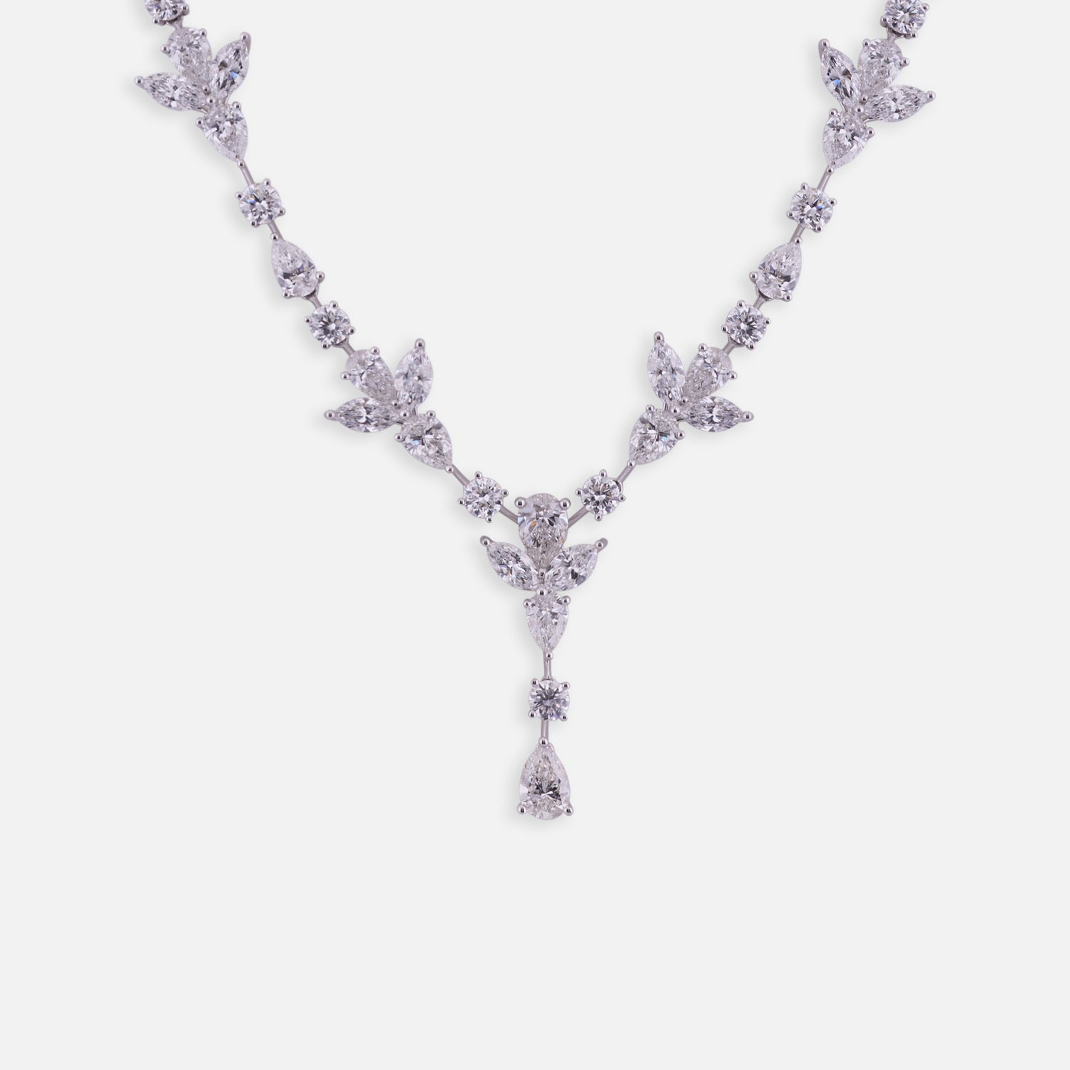 Celestial Vine Lab-Grown Diamond Necklace in White Gold | SKU : 0004953715