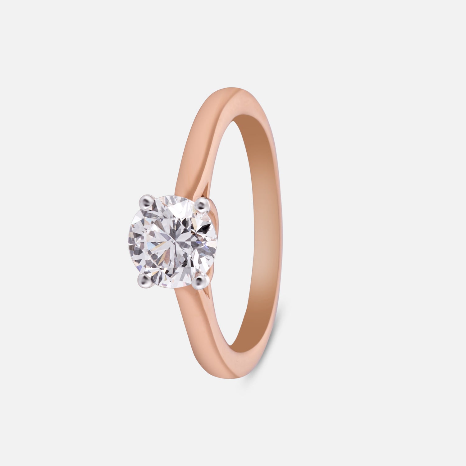 Roselle Lab Grown Diamond Solitaire Ring in Rose Gold | SKU : 0004953791