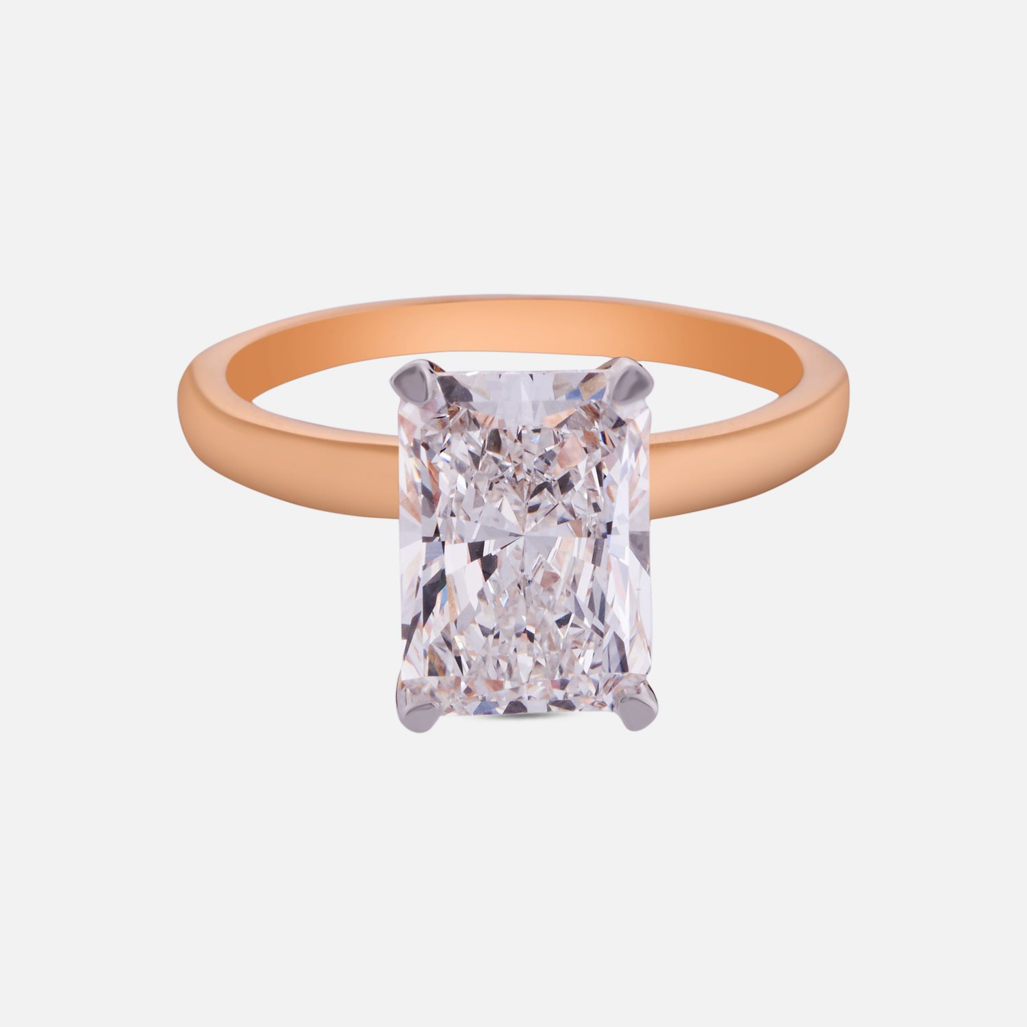 Radiant Dream Lab Grown Diamond Ring in Rose Gold | SKU : 0004953906