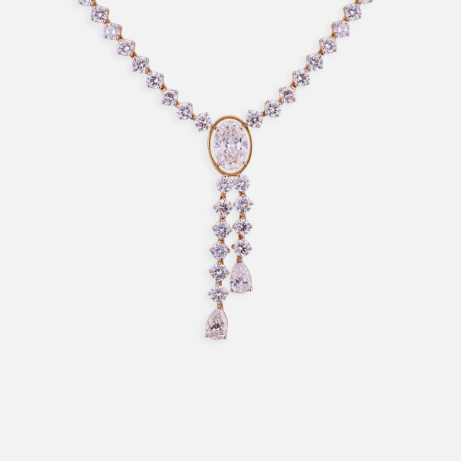 Lab-Grown Diamond Drop Necklace in 18K Yellow Gold | SKU : 0004953944