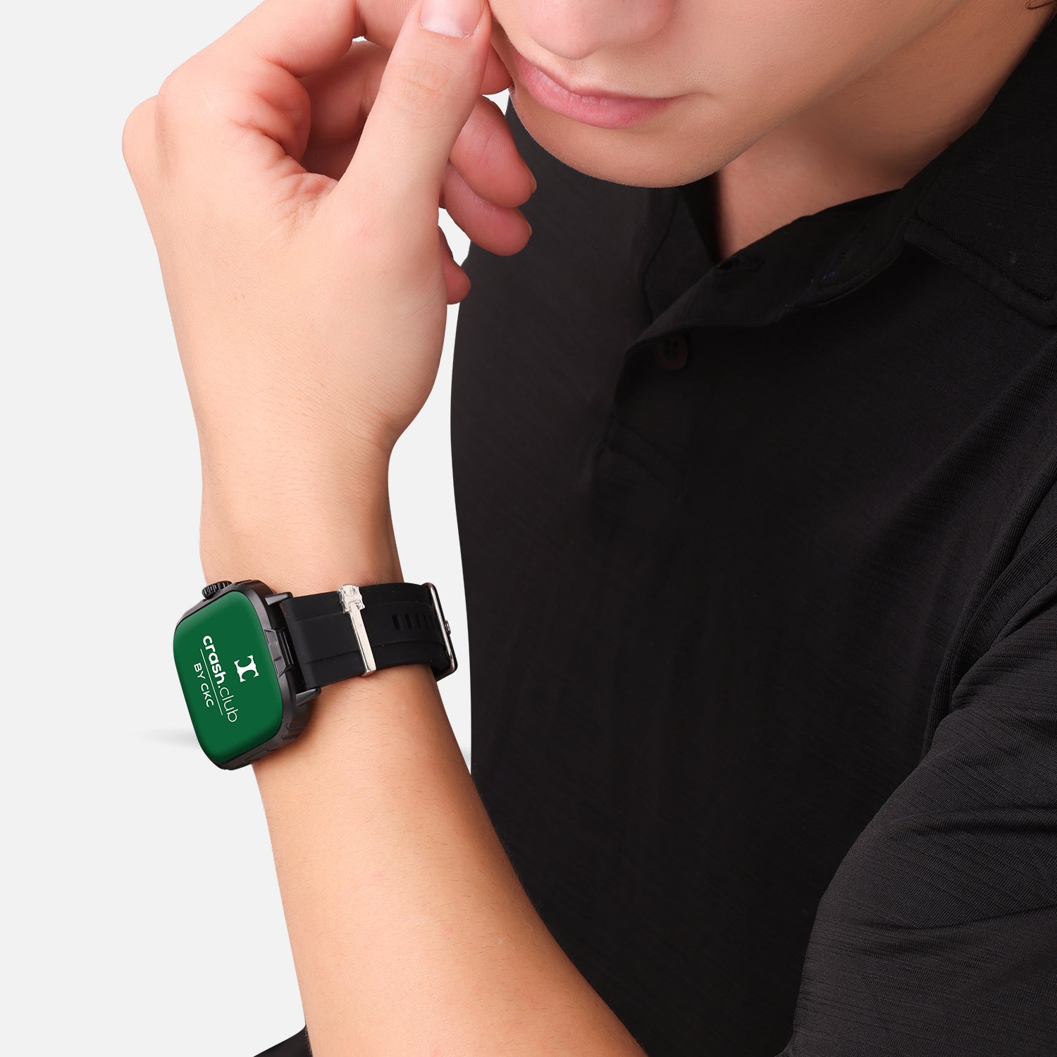 Smartwatch with Silver Charm, Bluetooth Calling & Health Tracking for Men | SKU : 0022603746, 0005856718