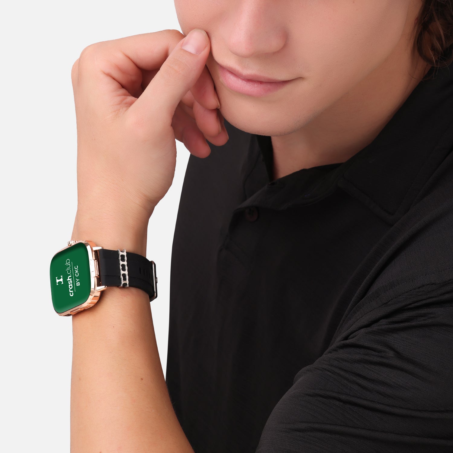 Smart Watch with Silver Charm, Calling, Fitness Monitoring & Smart Notifications for Men | SKU : 0022613585, 0005860302